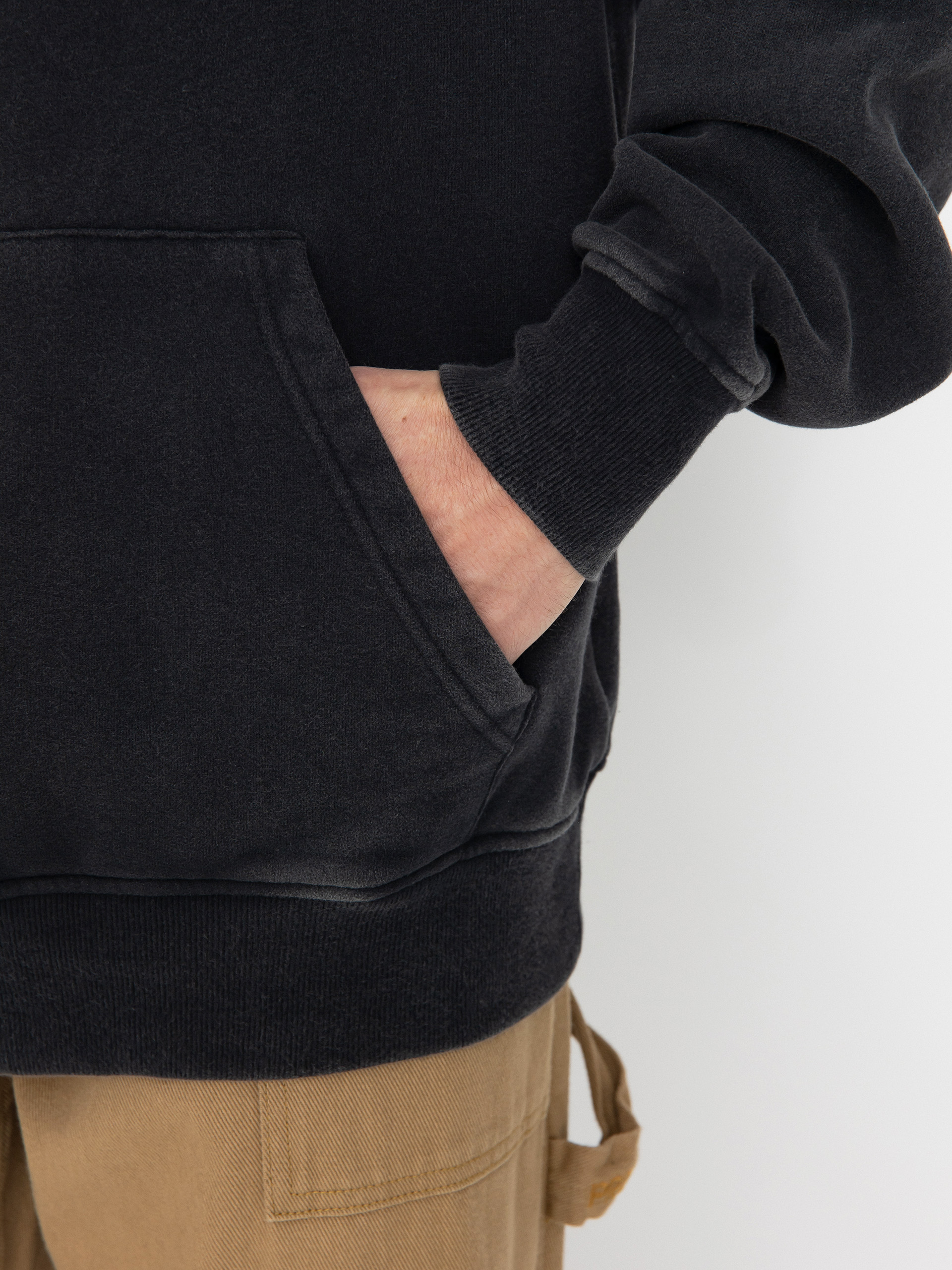 Mikina s kapucí Prosto Washed HD (black)