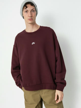 Mikina Nike SB Essential Logo Crew (burgundy crush/white)