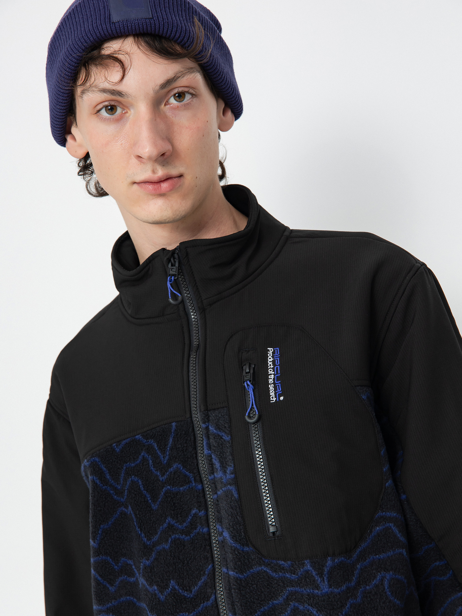 Pánský Mikina Rip Curl Anti Series Search Zip Crew (black/berry)