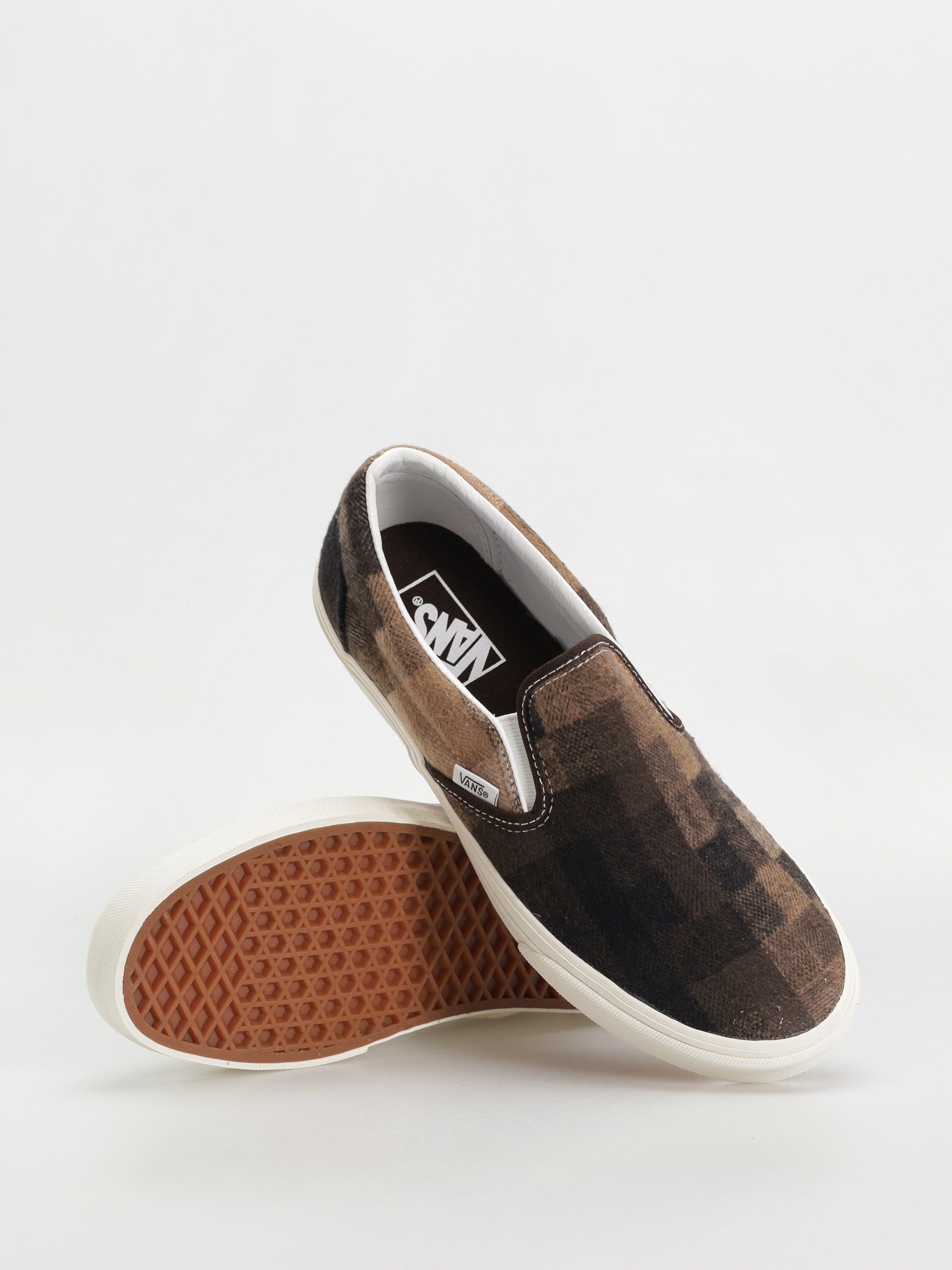 Boty Vans Classic Slip On (sweater check brown)