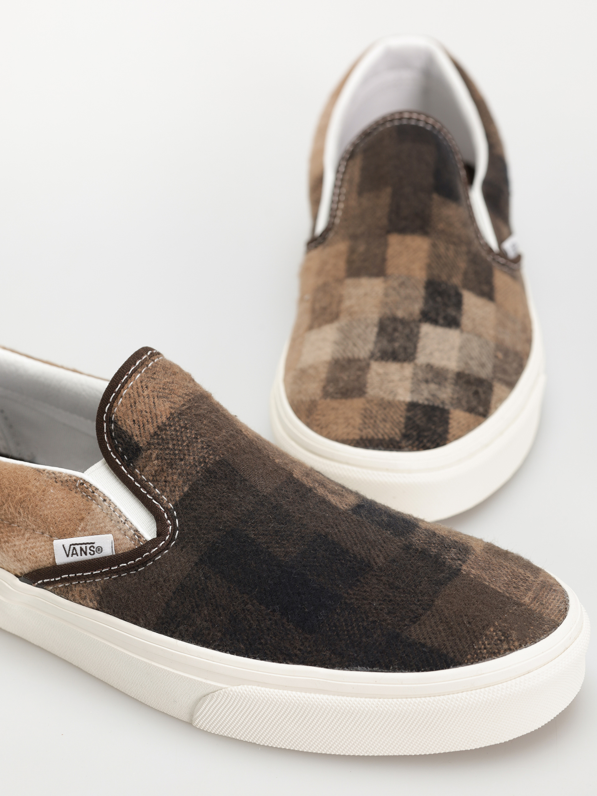 Boty Vans Classic Slip On (sweater check brown)