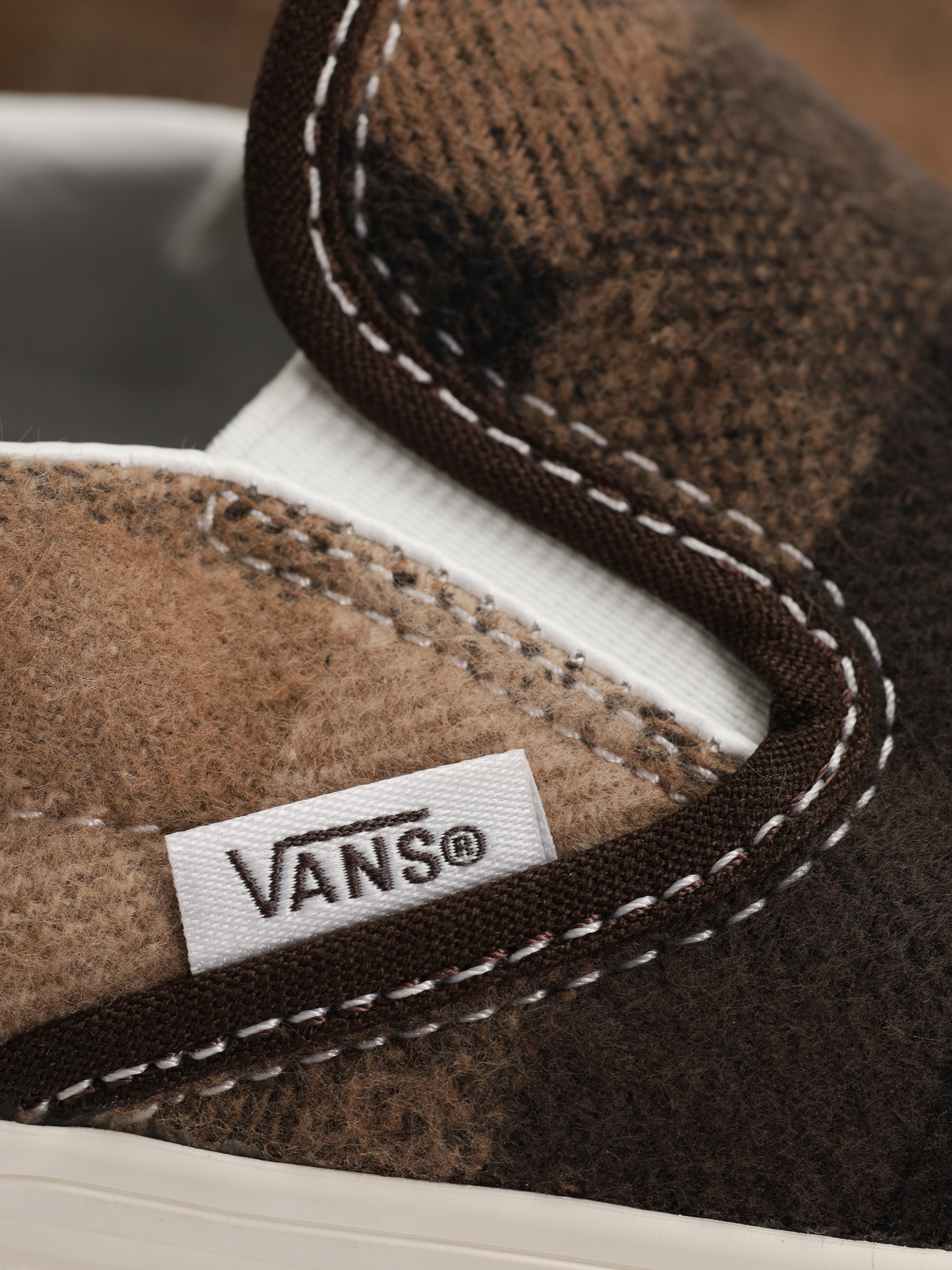 Boty Vans Classic Slip On (sweater check brown)