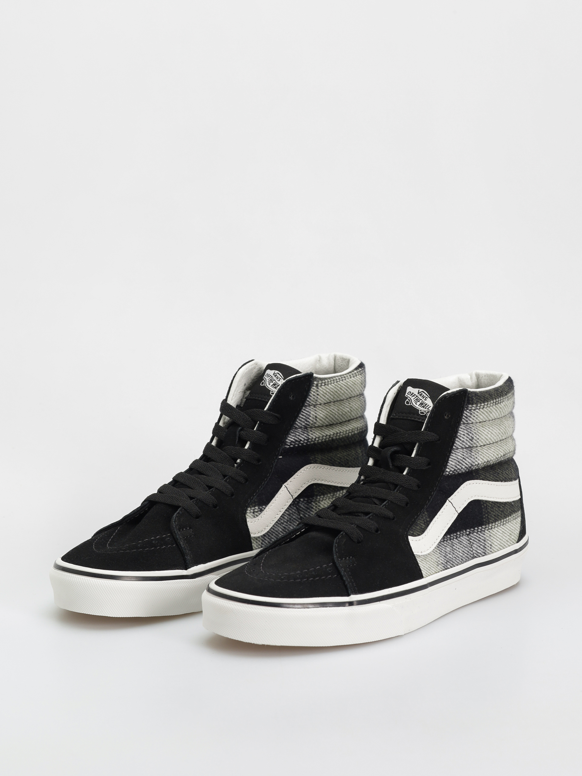 Boty Vans Sk8 Hi (brushed plaid olive/black)