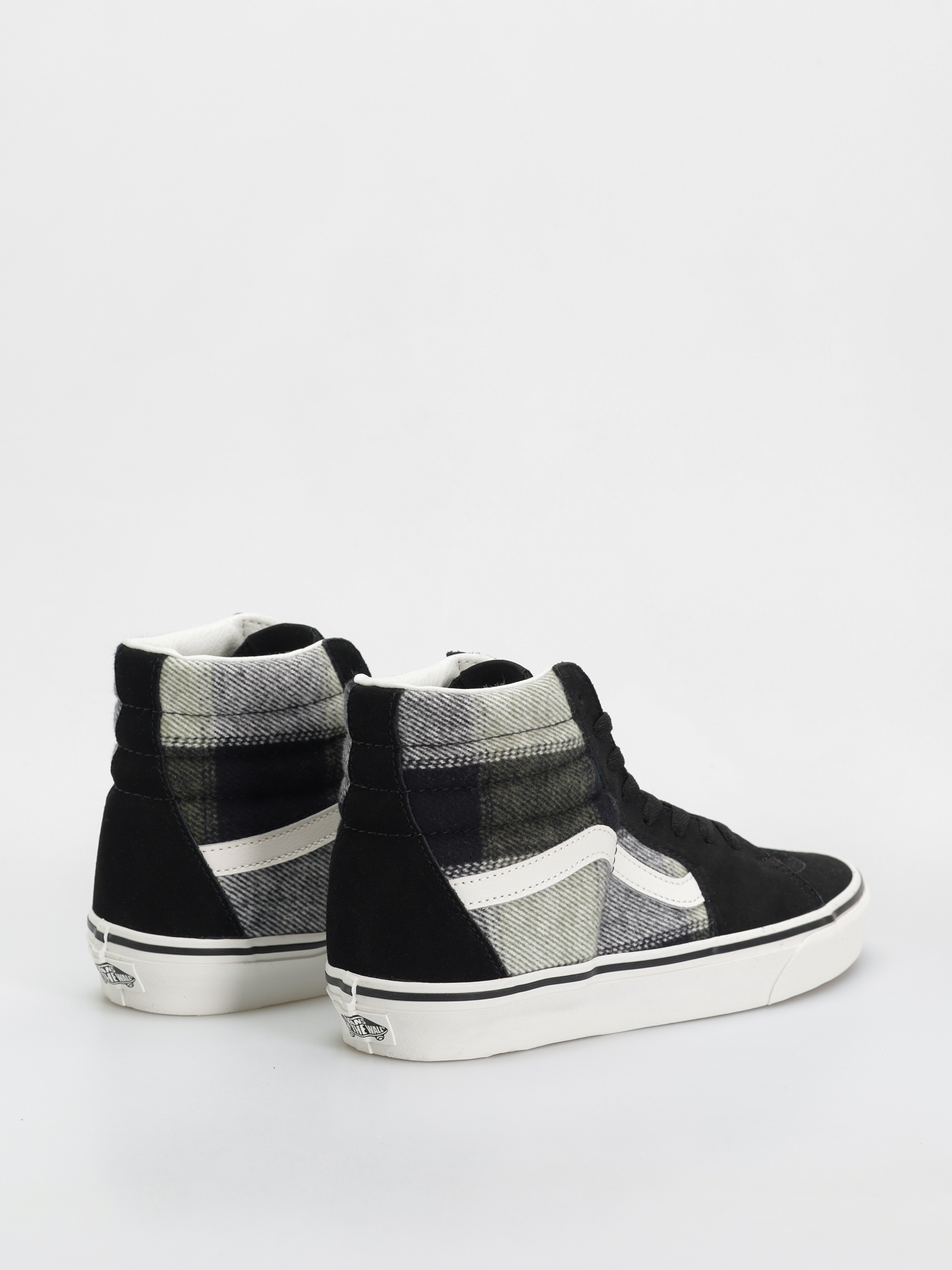 Boty Vans Sk8 Hi (brushed plaid olive/black)