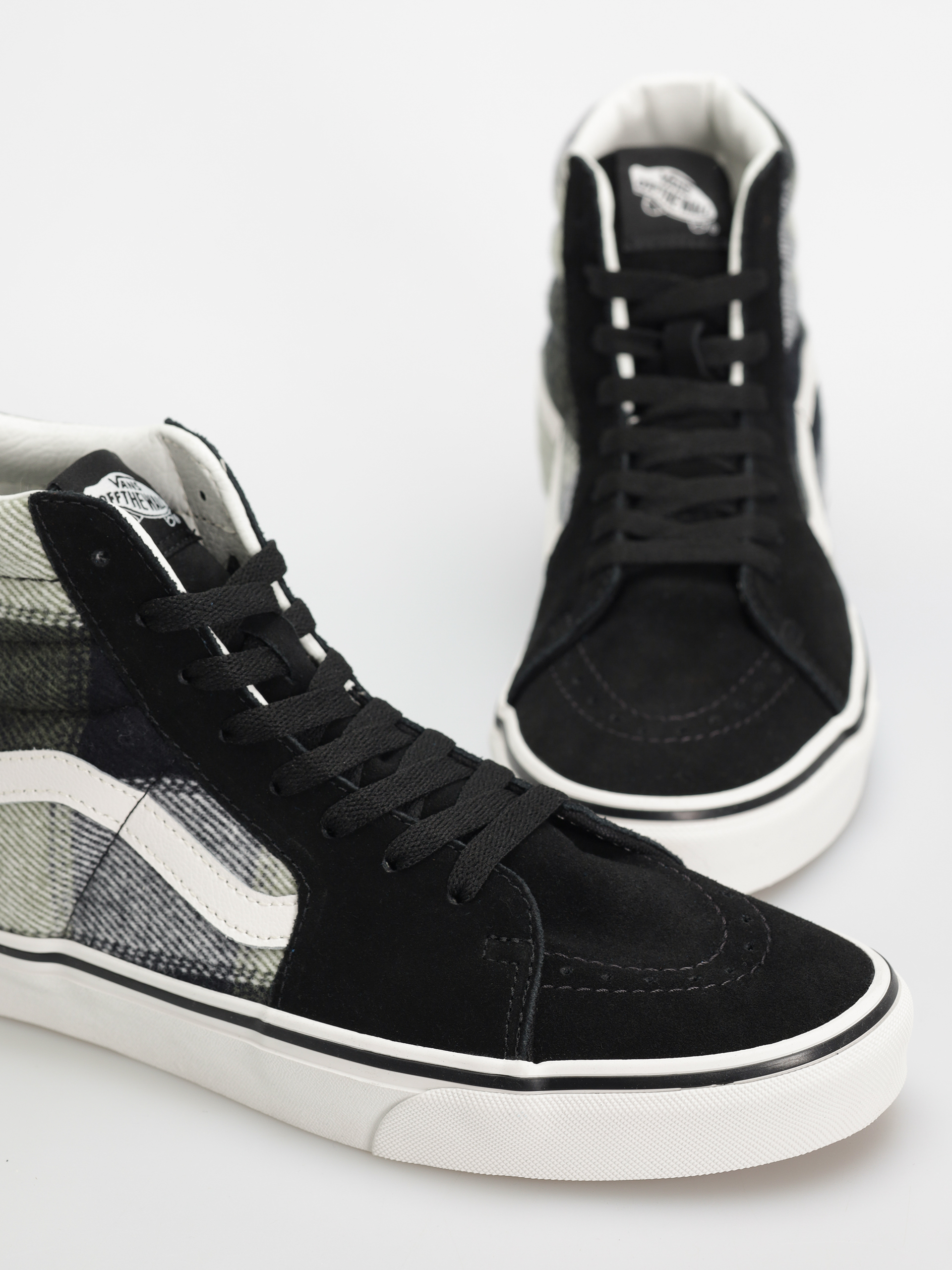 Boty Vans Sk8 Hi (brushed plaid olive/black)