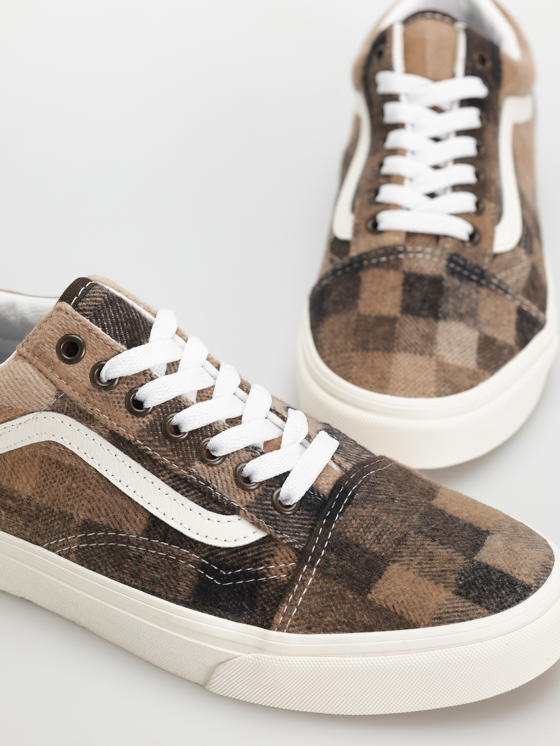 Boty Vans Old Skool (sweater check brown)