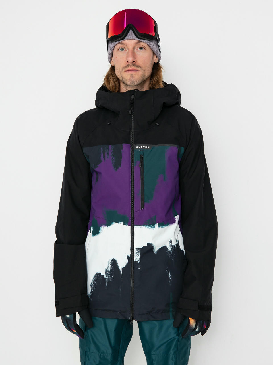 Pánská Snowboardová bunda Burton Lodgepole (true black/forest chalk)