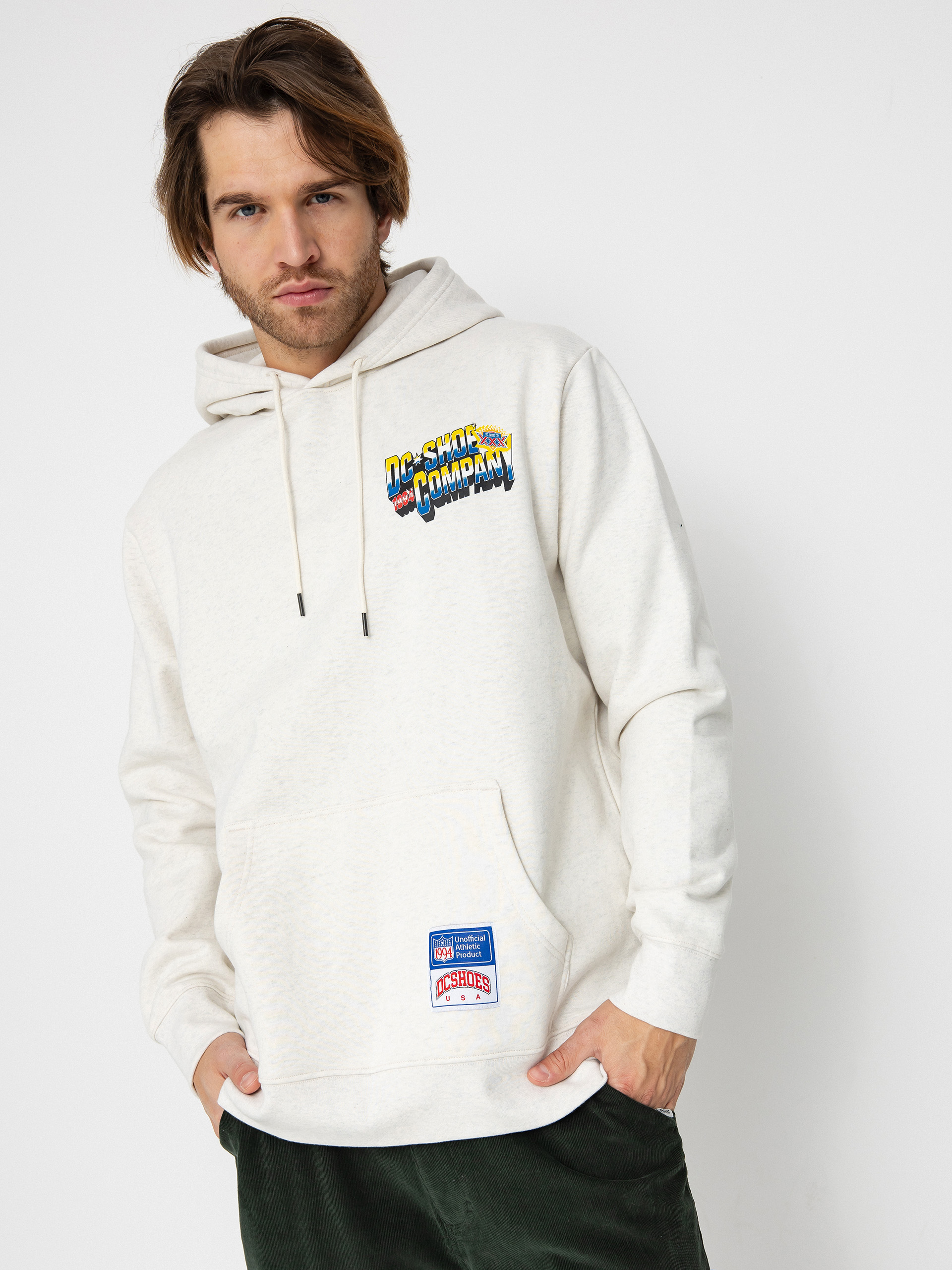 Mikina s kapucí DC 94 Take Over HD (snow heather)