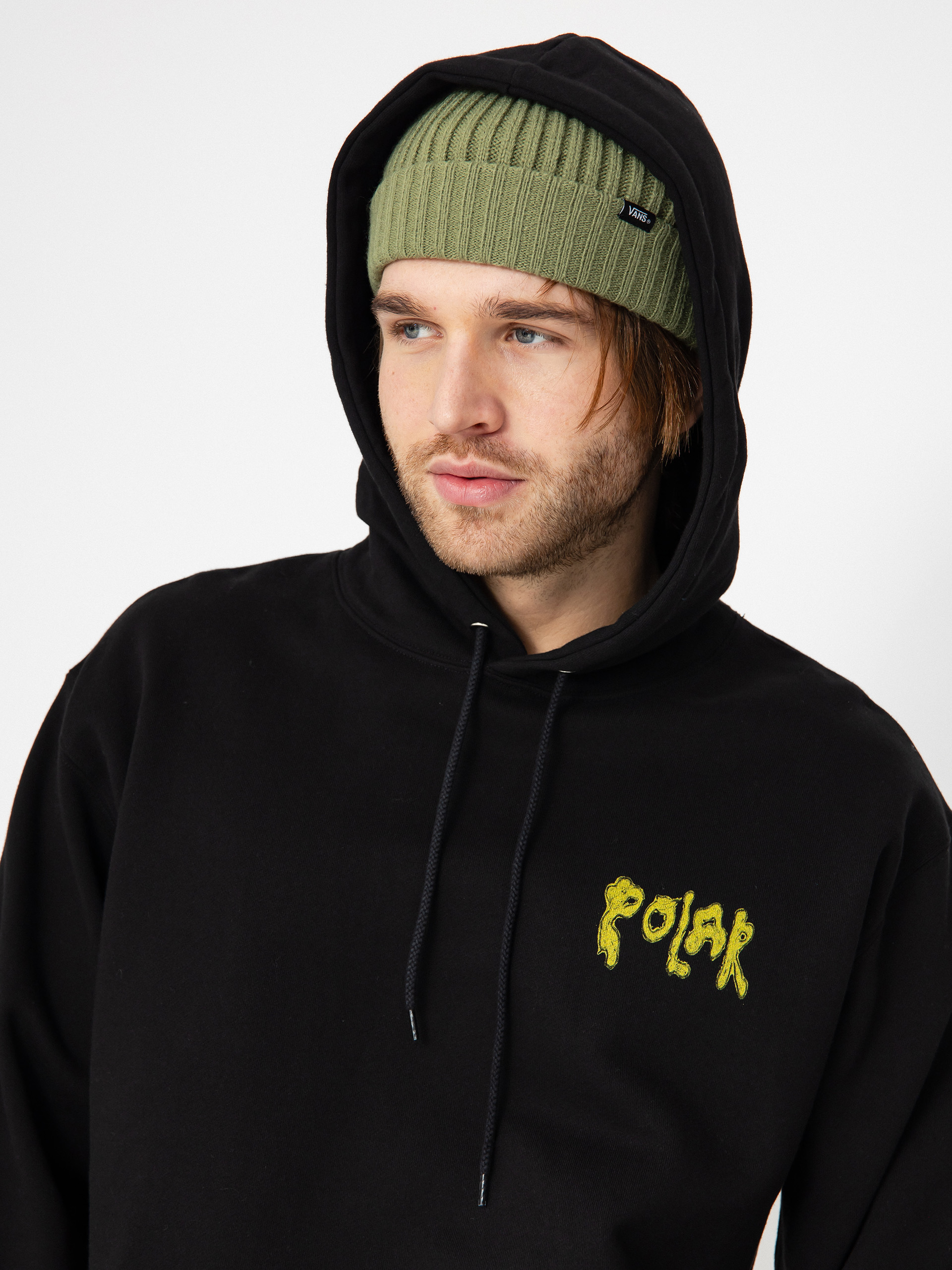 Mikina s kapucí Polar Skate Dave Bear HD (black)