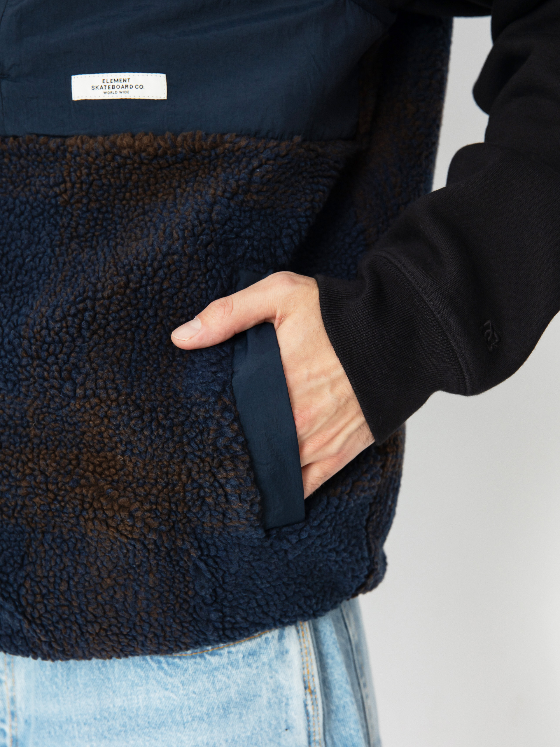 vesta Element Lake Vest Sherpa (eclipse navy/java plaid)