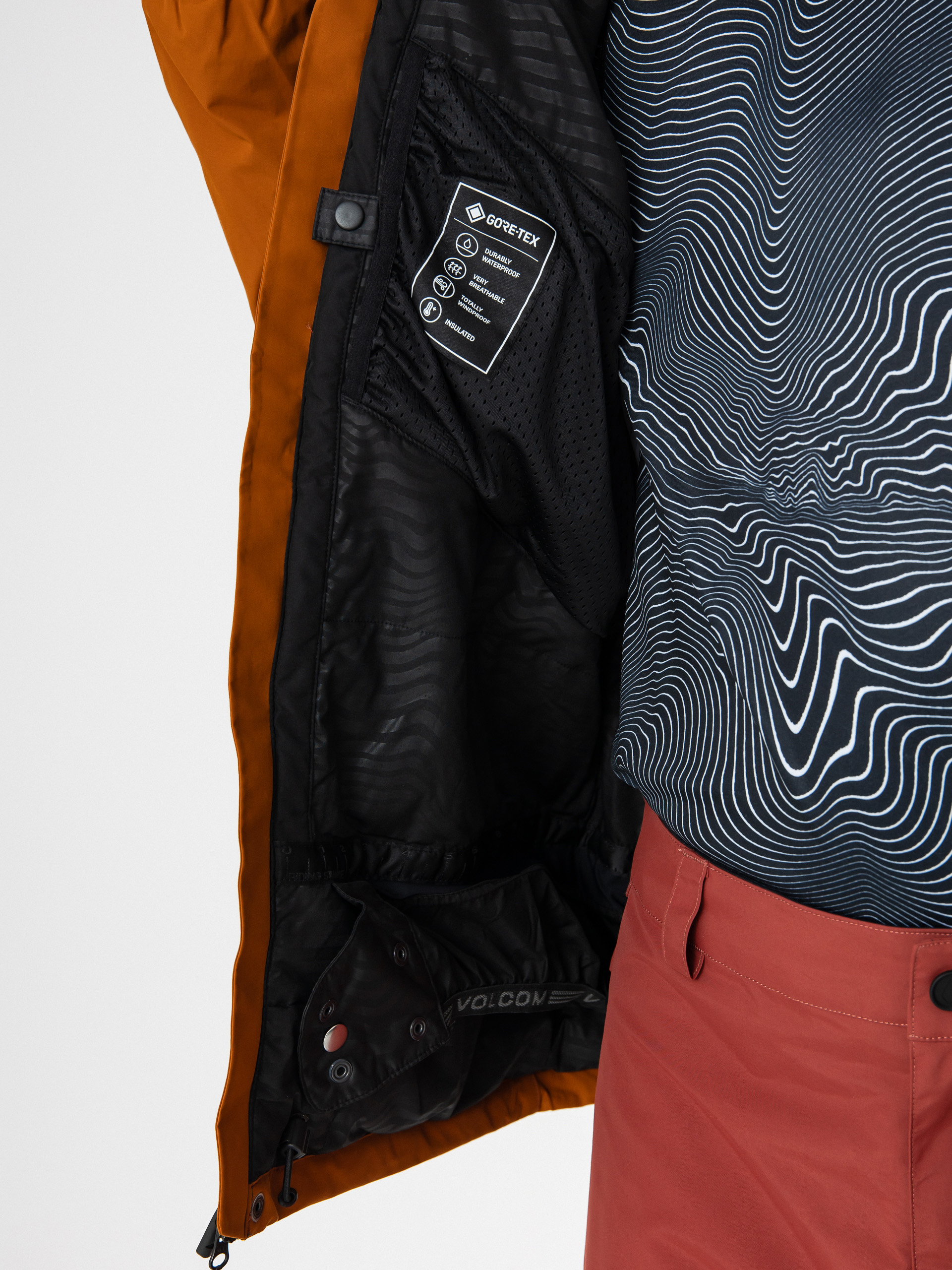 Pánská Snowboardová bunda Volcom L Ins Gore Tex (caramel)