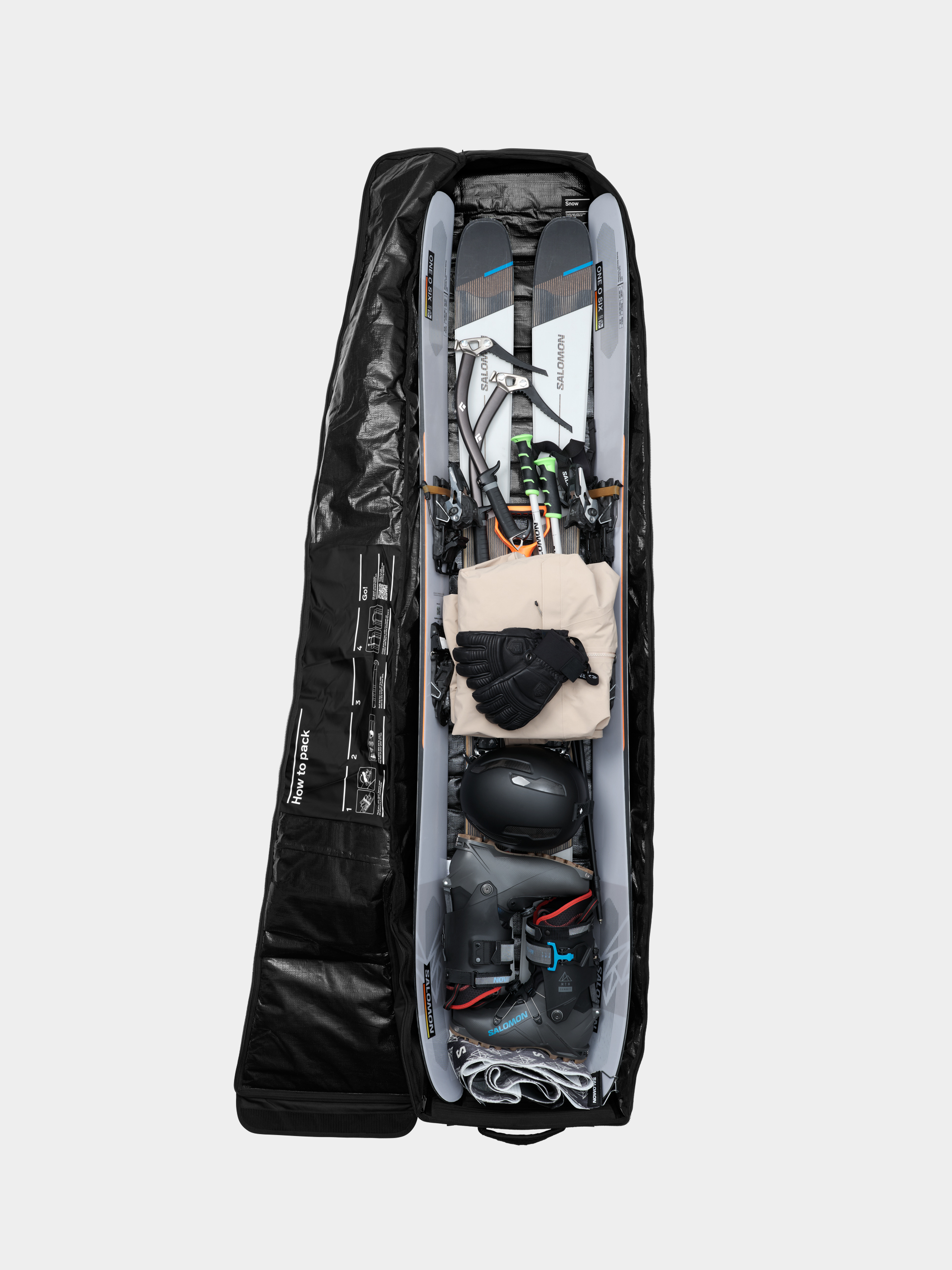 Obal na lyže Db Snow Roller Pro (black out)