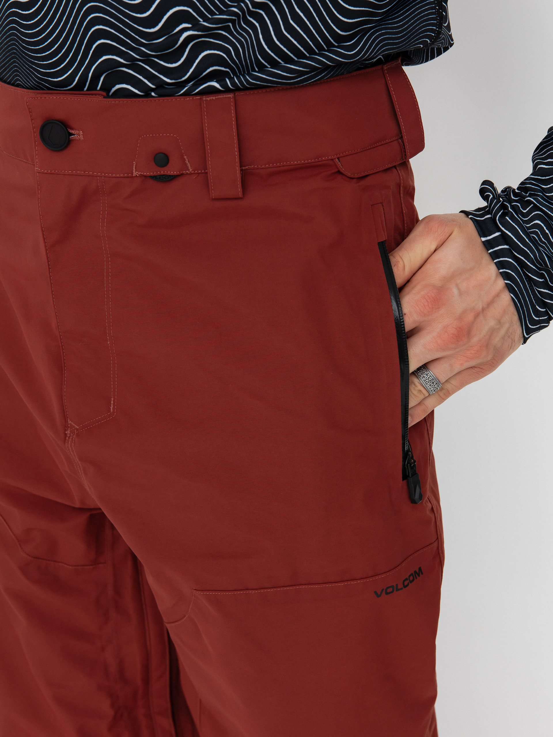Pánské Snowboardové kalhoty  Volcom L Gore Tex (redwood)