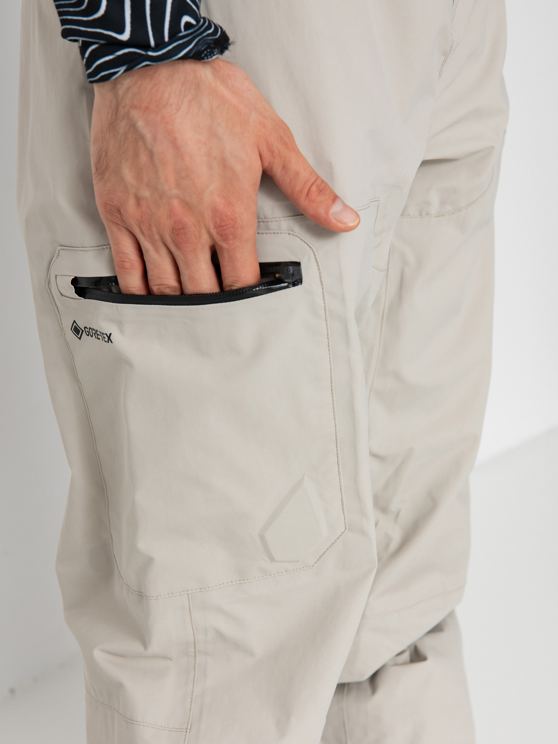 Pánské Snowboardové kalhoty  Volcom L Gore Tex (stone)