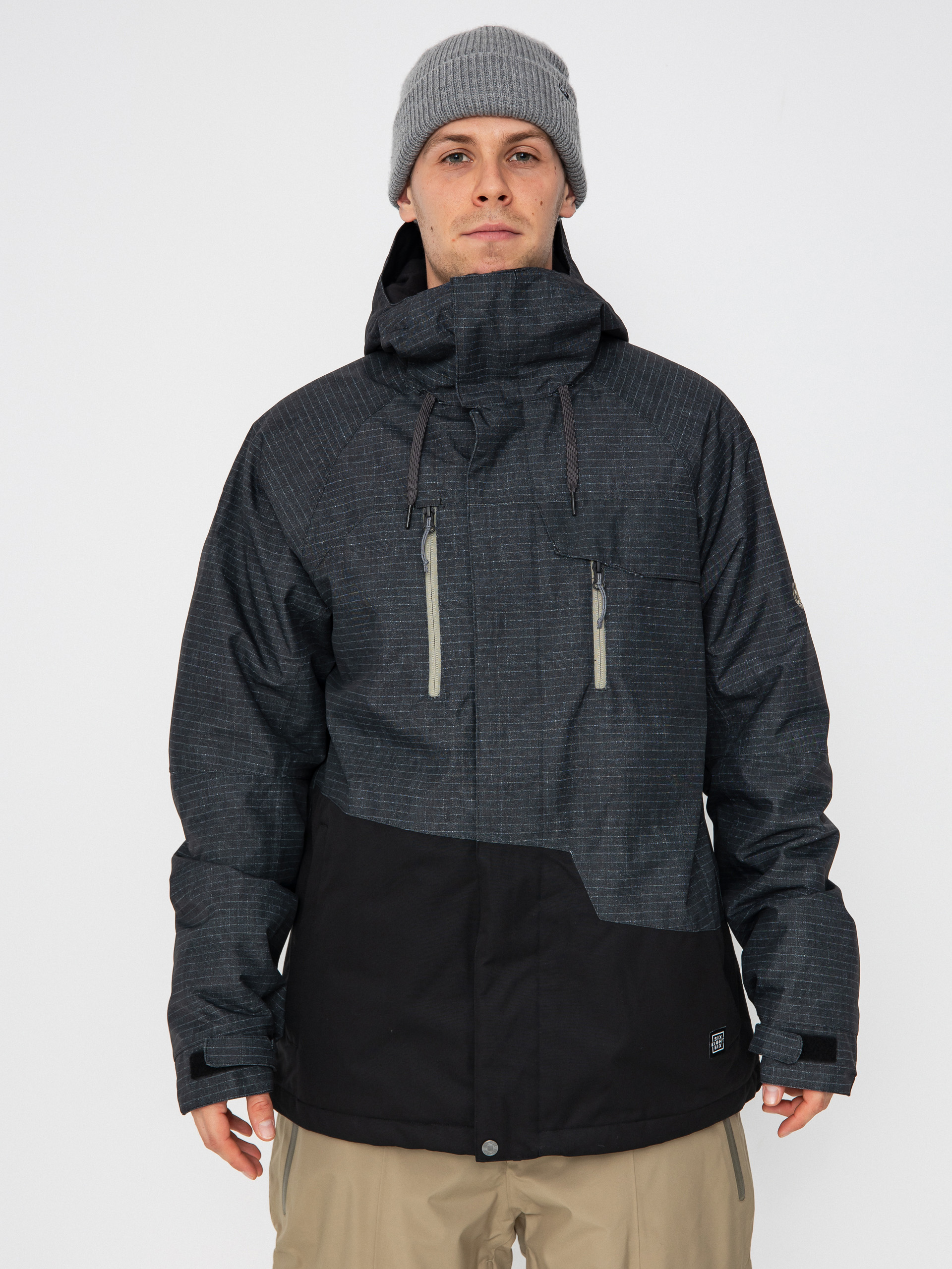 Snowboardovu00e1 bunda 686 Geo Insulated (black ripstop colorblock)