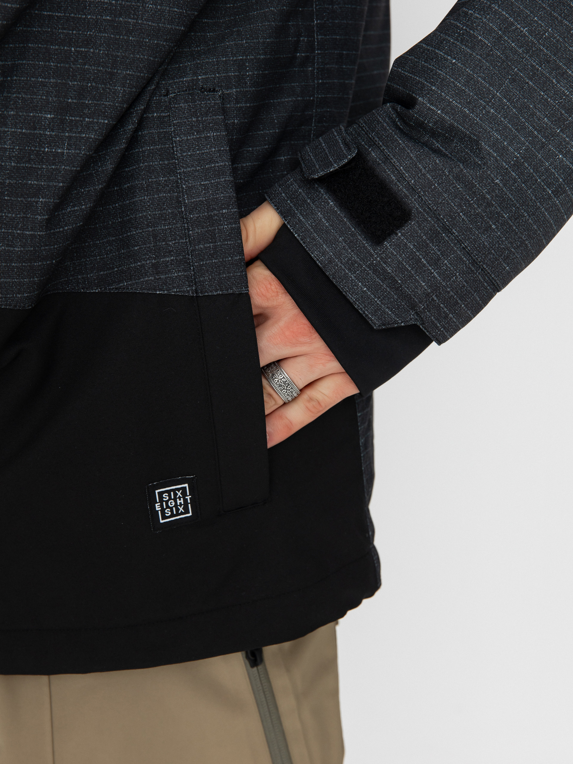 Pánská Snowboardová bunda 686 Geo Insulated (black ripstop colorblock)