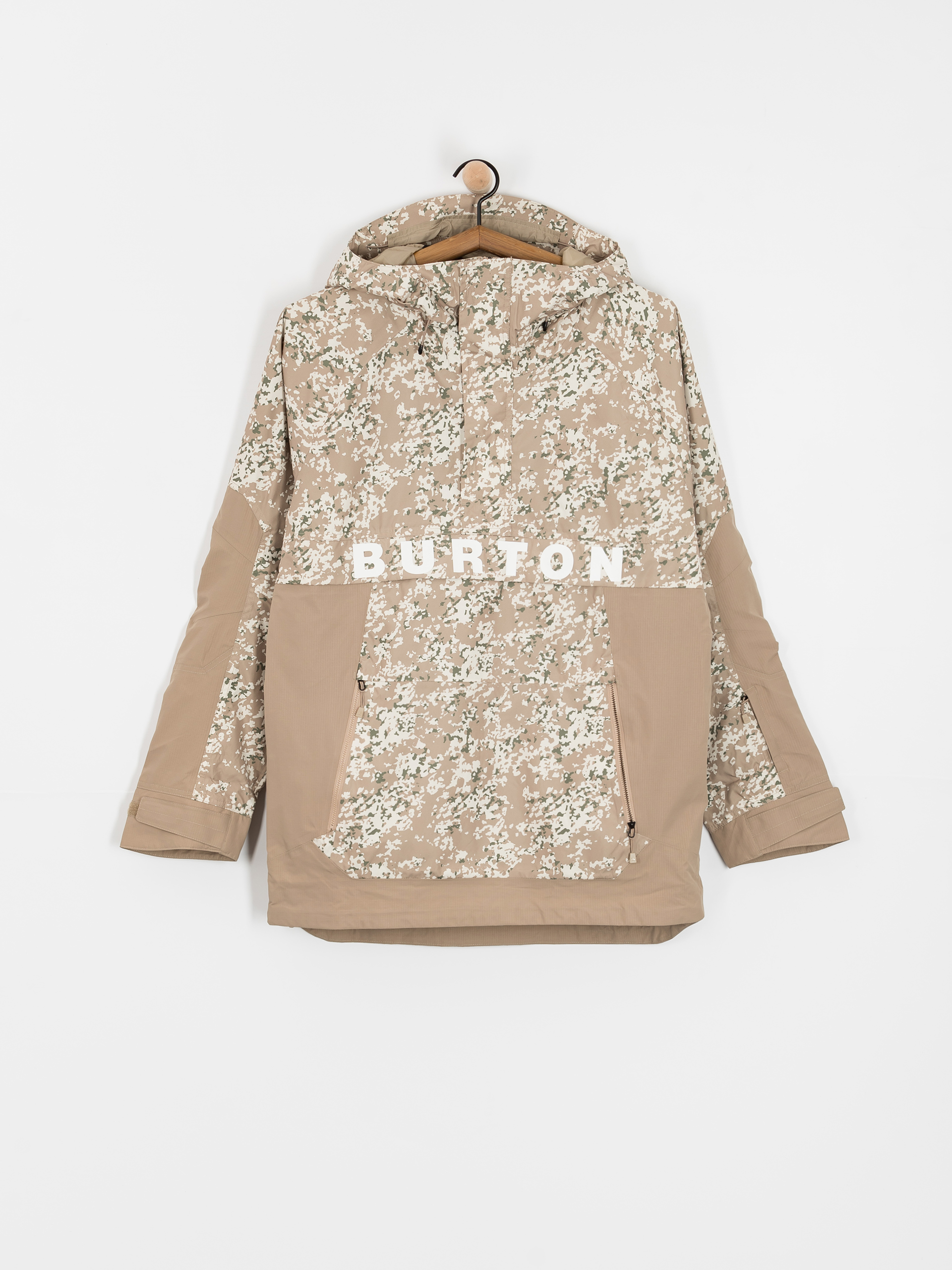 Pánská Snowboardová bunda Burton Frostner Anorak (snowfall camo/summit taupe)