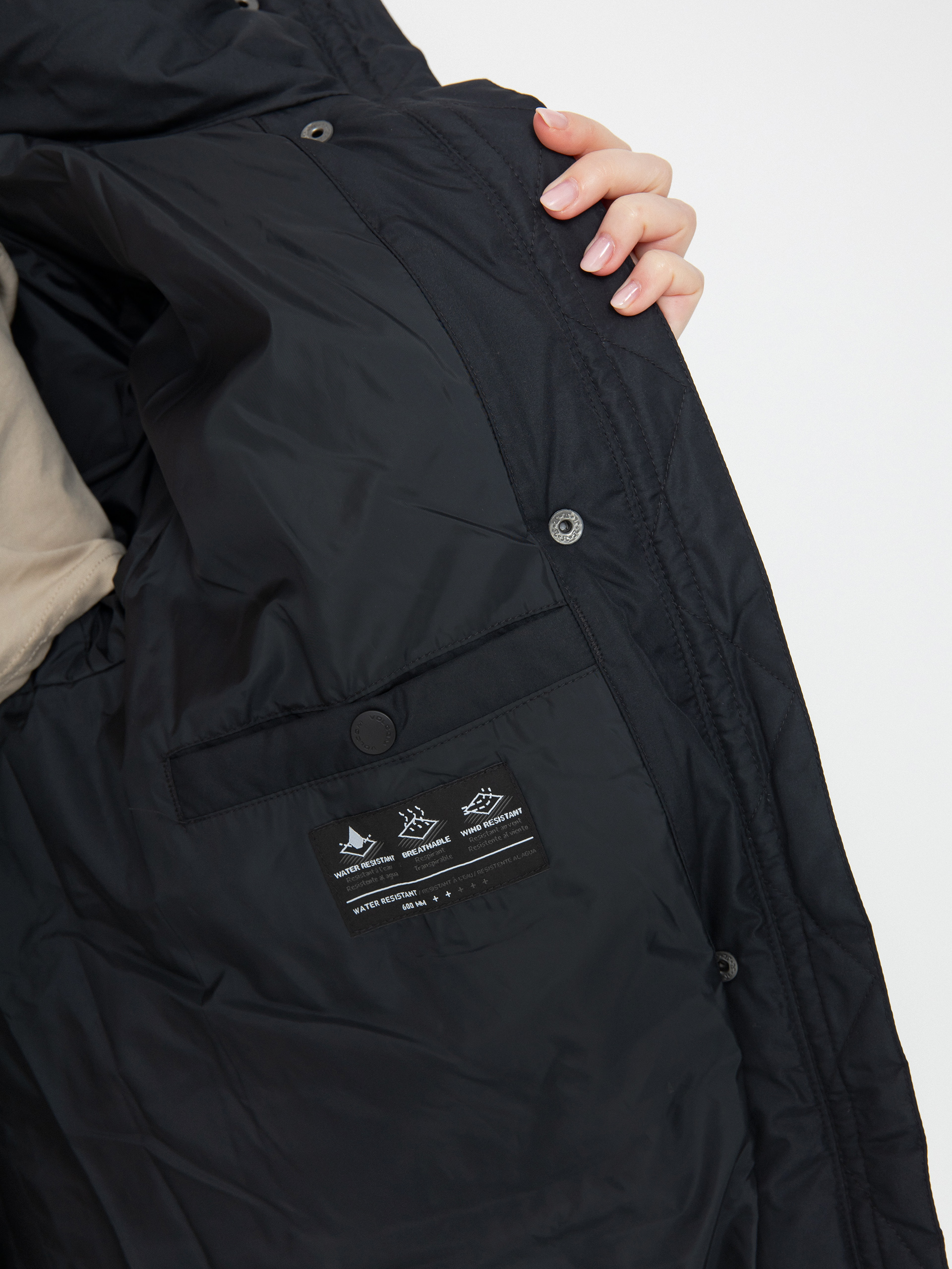 Bunda Volcom Alldaylong Puff Wmn (black)