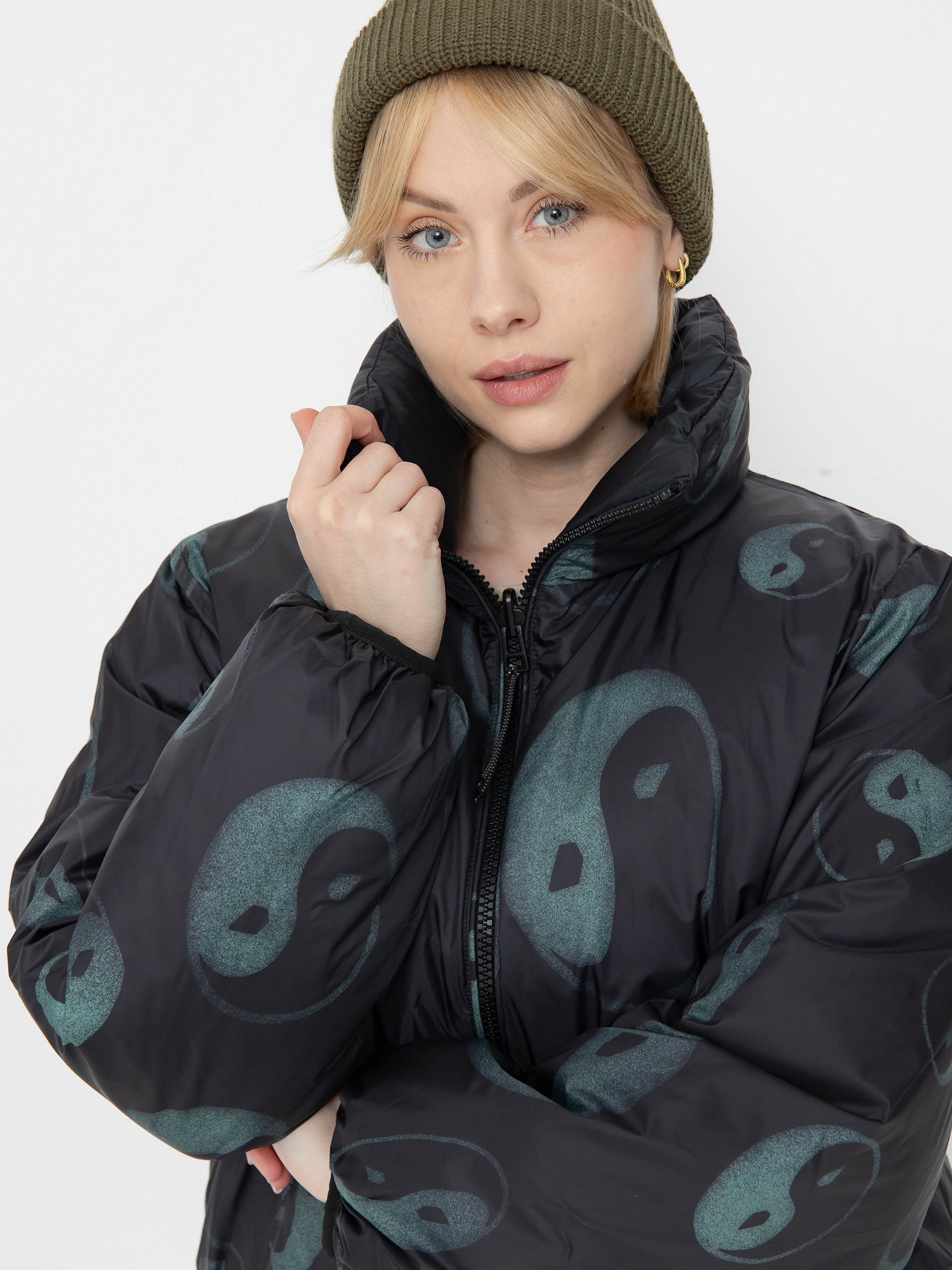 Bunda Volcom Stone Sense Reversible Puff Wmn (black)