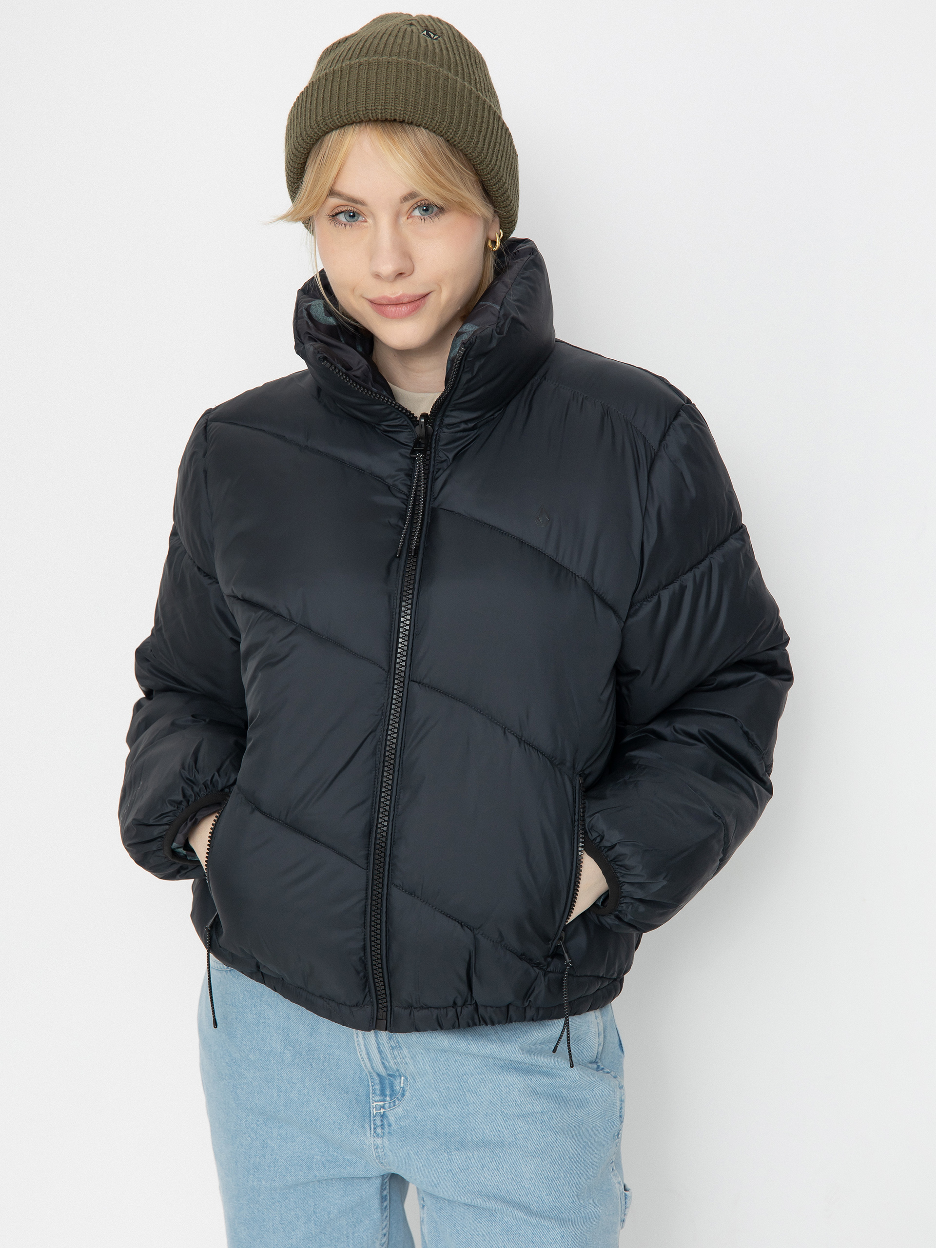 Bunda Volcom Stone Sense Reversible Puff Wmn (black)