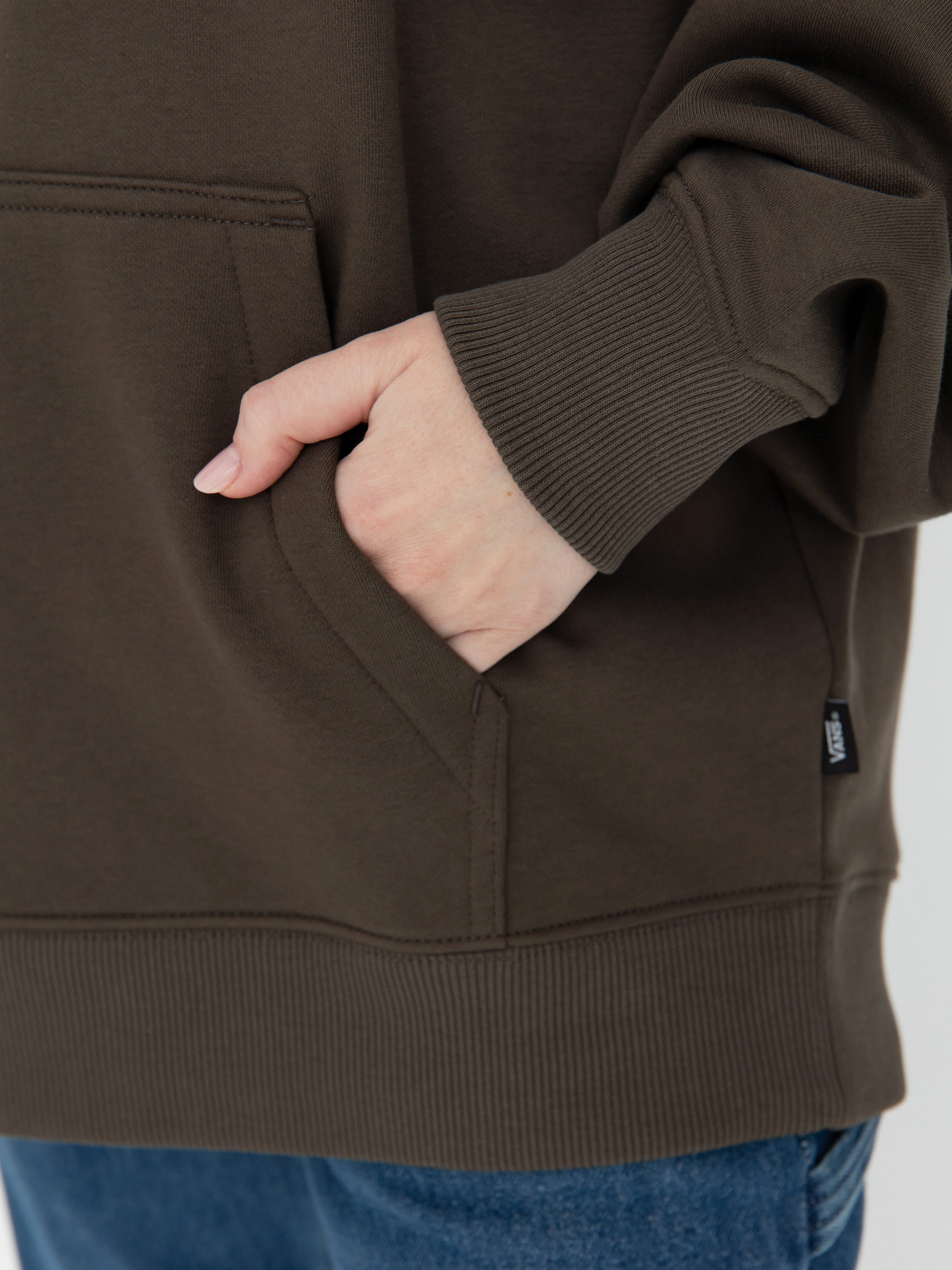 Mikina s kapucí Vans Harmonious Os HD Wmn (turkish coffee)