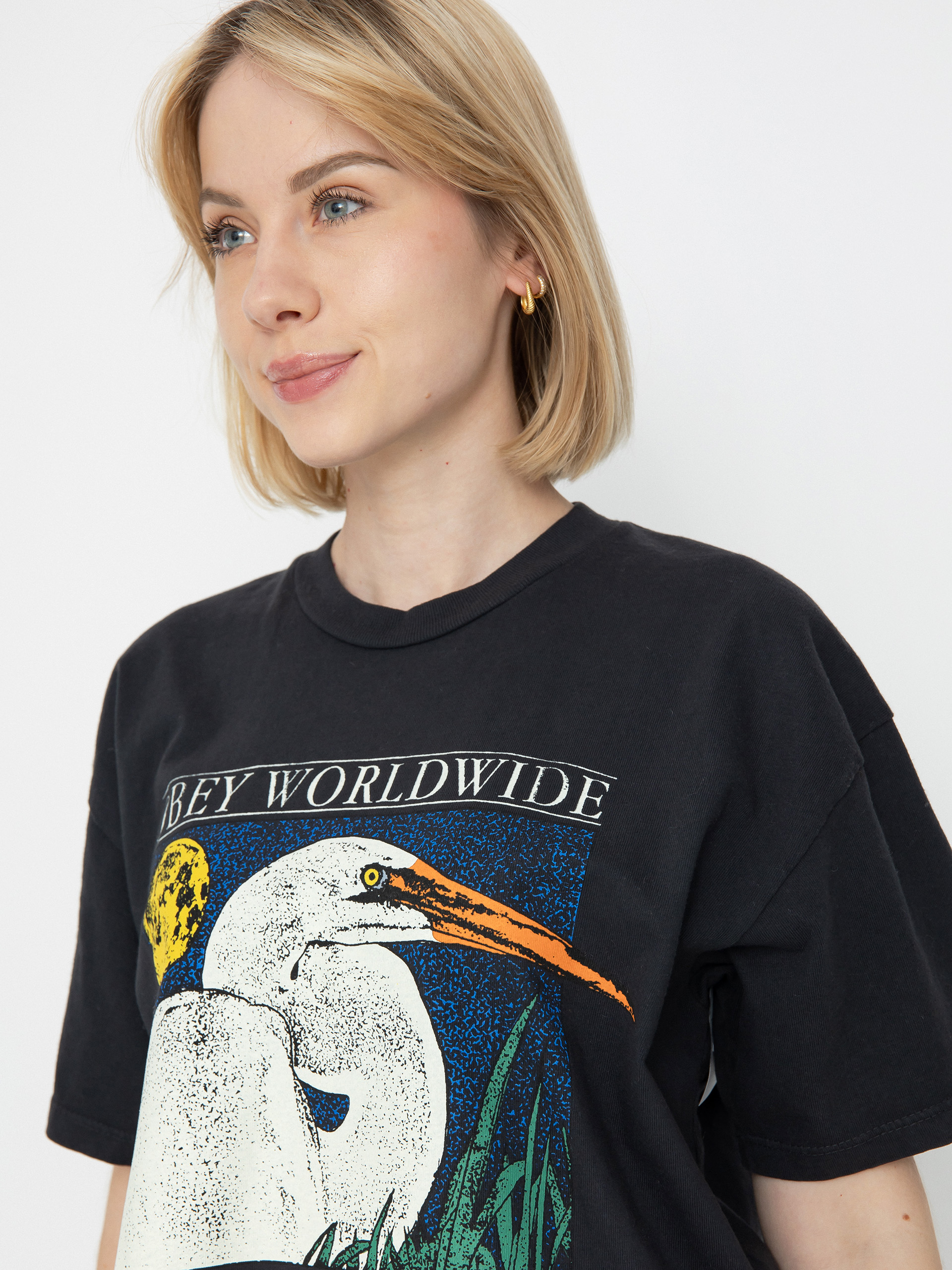 Tričko OBEY Stork Wmn (black)