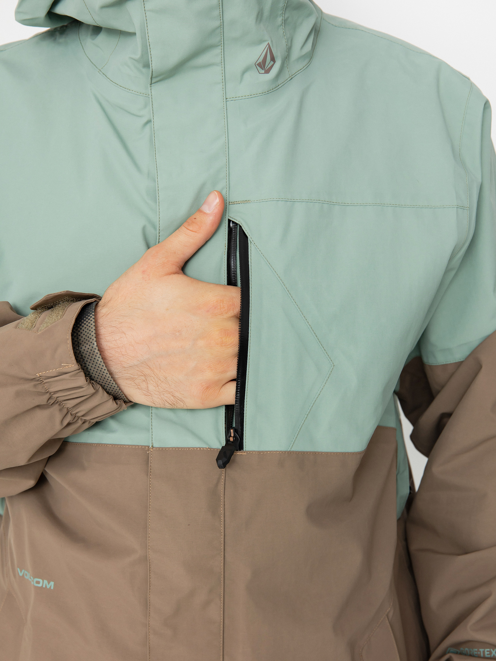 Pánská Snowboardová bunda Volcom L Gore Tex (agave)