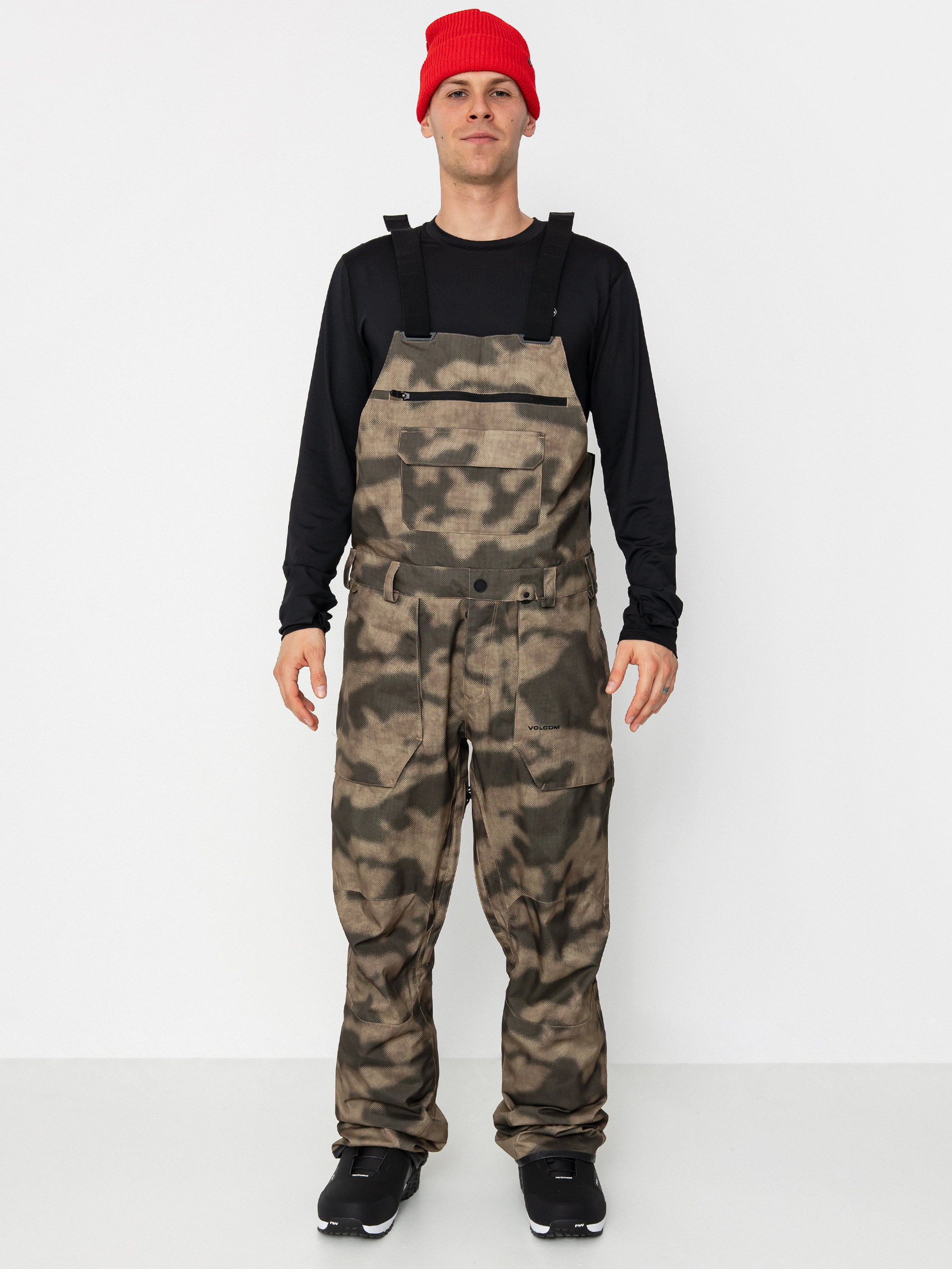 Pánské Snowboardové kalhoty  Volcom Roan Bib Overall (camouflage)