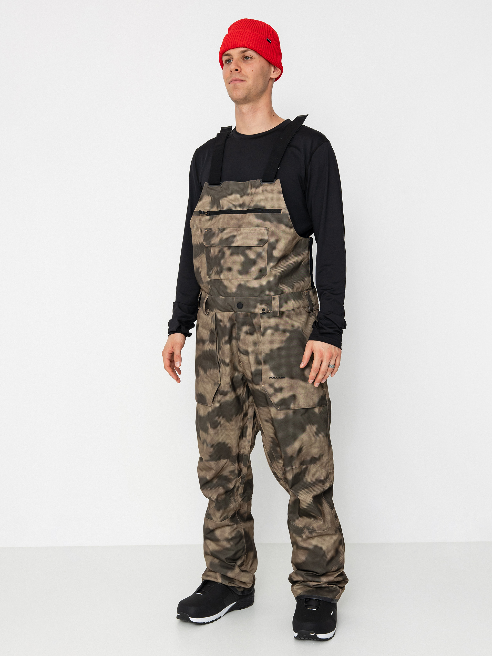 Pánské Snowboardové kalhoty  Volcom Roan Bib Overall (camouflage)