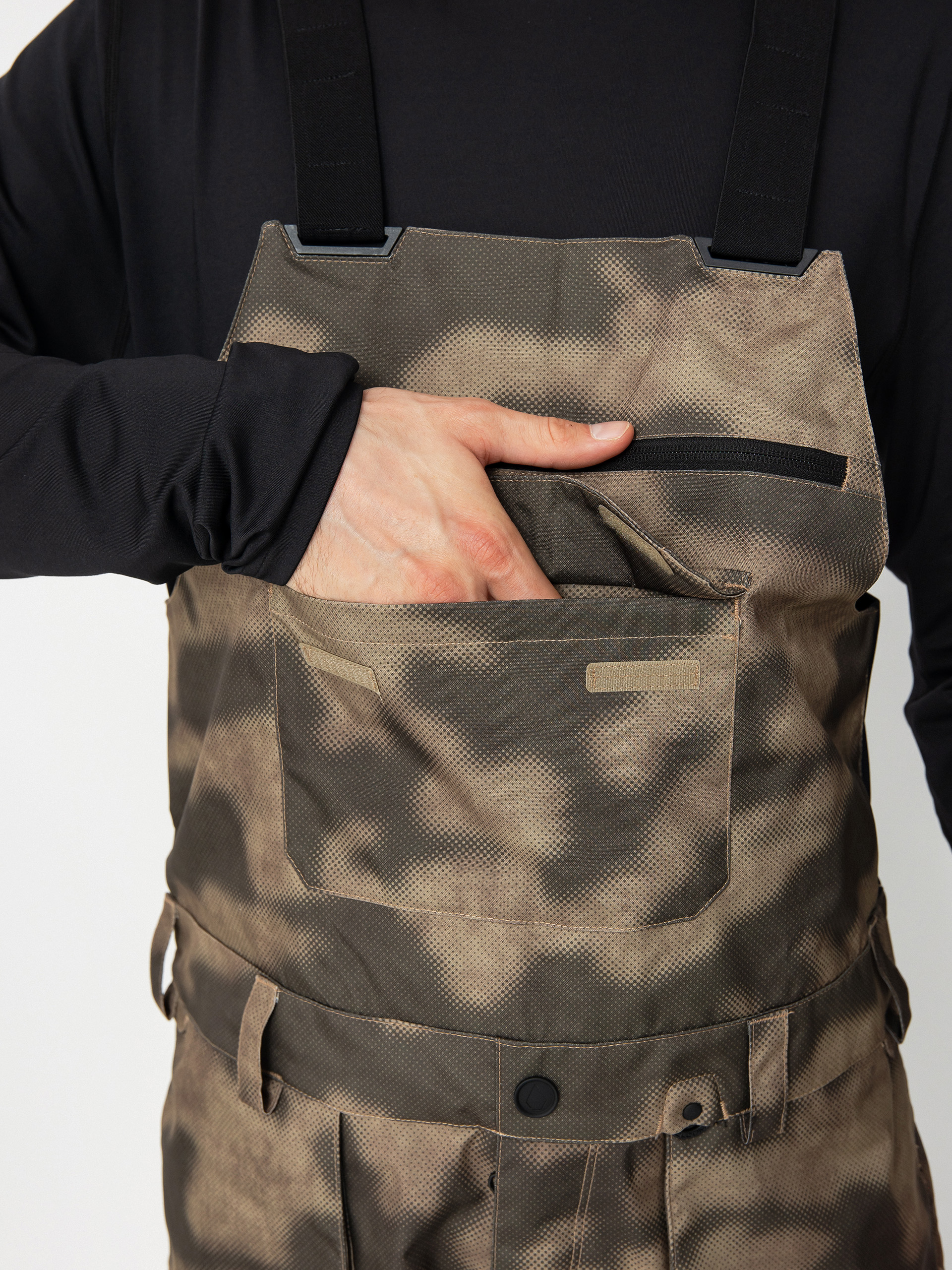 Pánské Snowboardové kalhoty  Volcom Roan Bib Overall (camouflage)