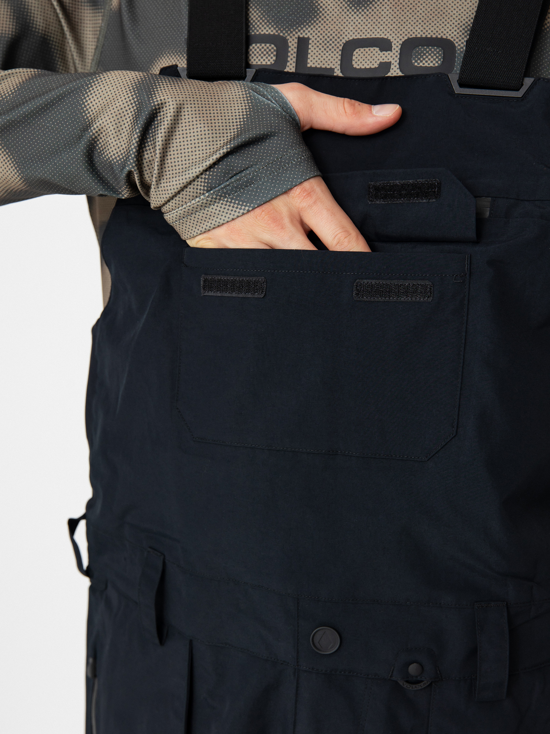 Pánské Snowboardové kalhoty  Volcom Rain Gore Tex Bib Overall (black)