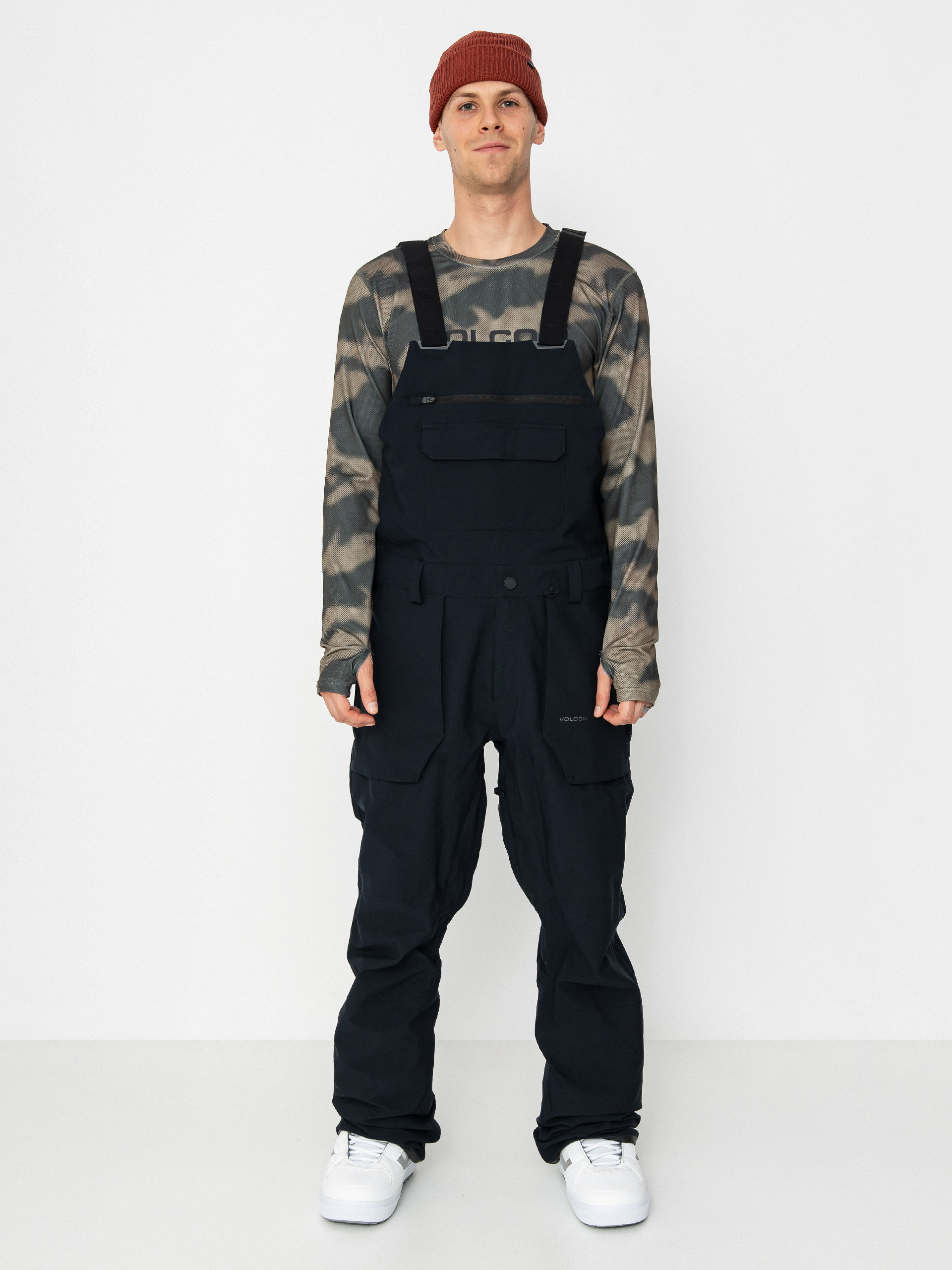 Snowboardové kalhoty  Volcom Roan Bib Overall (black)