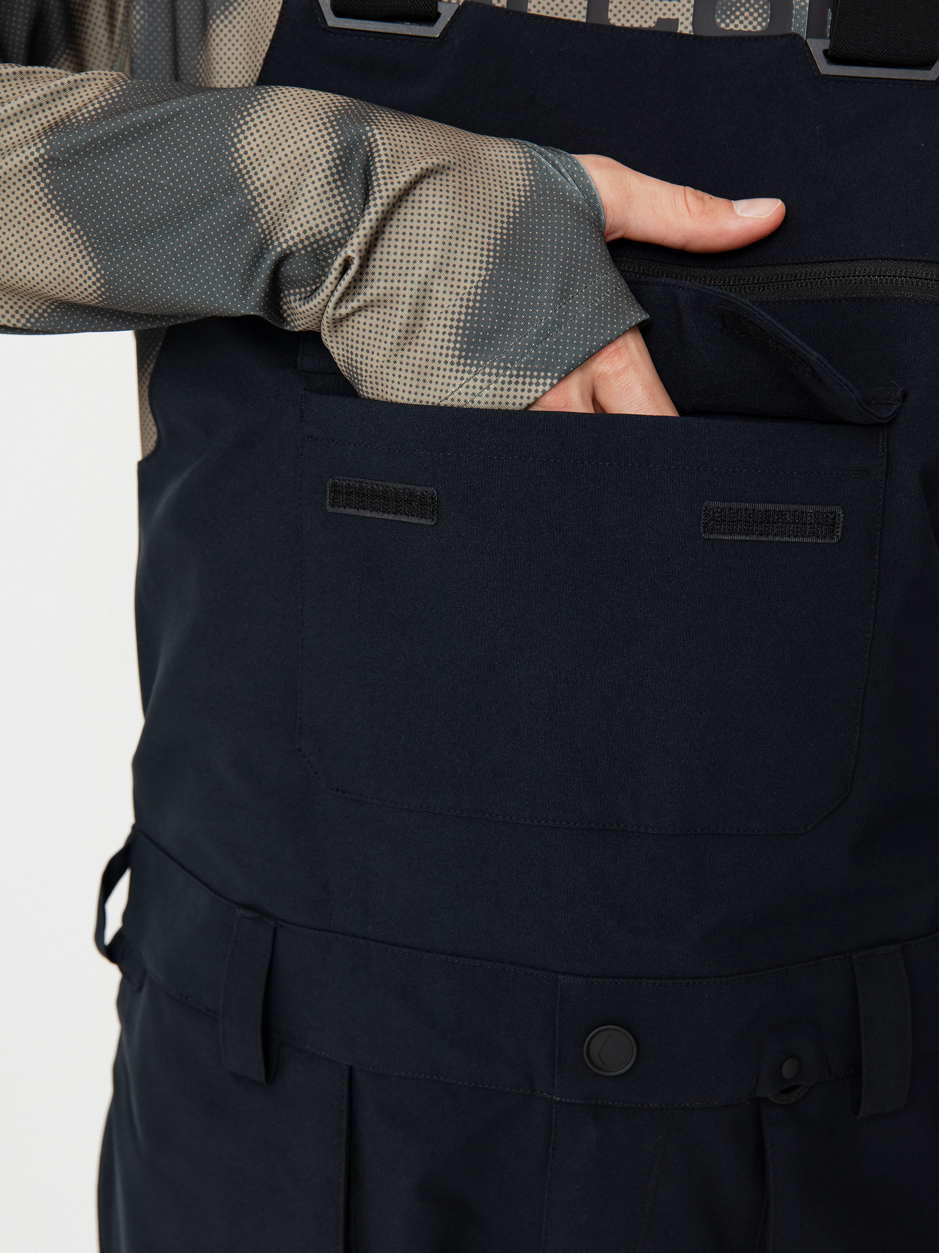 Pánské Snowboardové kalhoty  Volcom Roan Bib Overall (black)