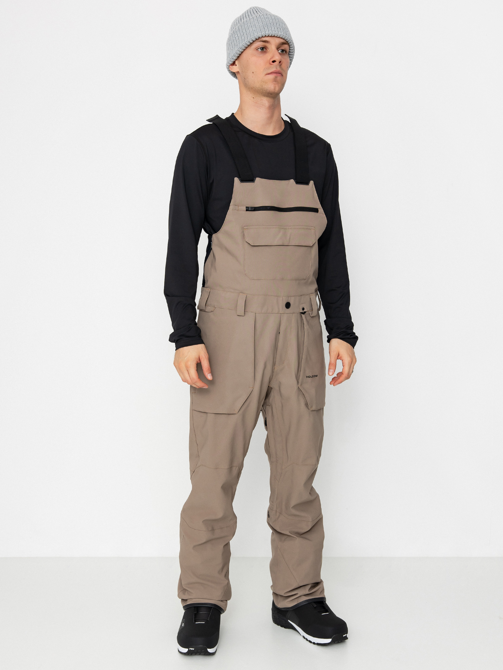Pánské Snowboardové kalhoty  Volcom Roan Bib Overall (chestnut brown)