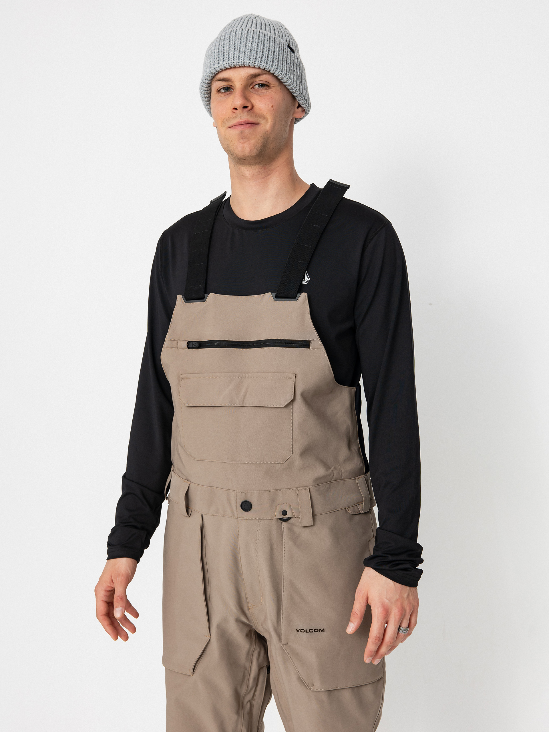 Pánské Snowboardové kalhoty  Volcom Roan Bib Overall (chestnut brown)