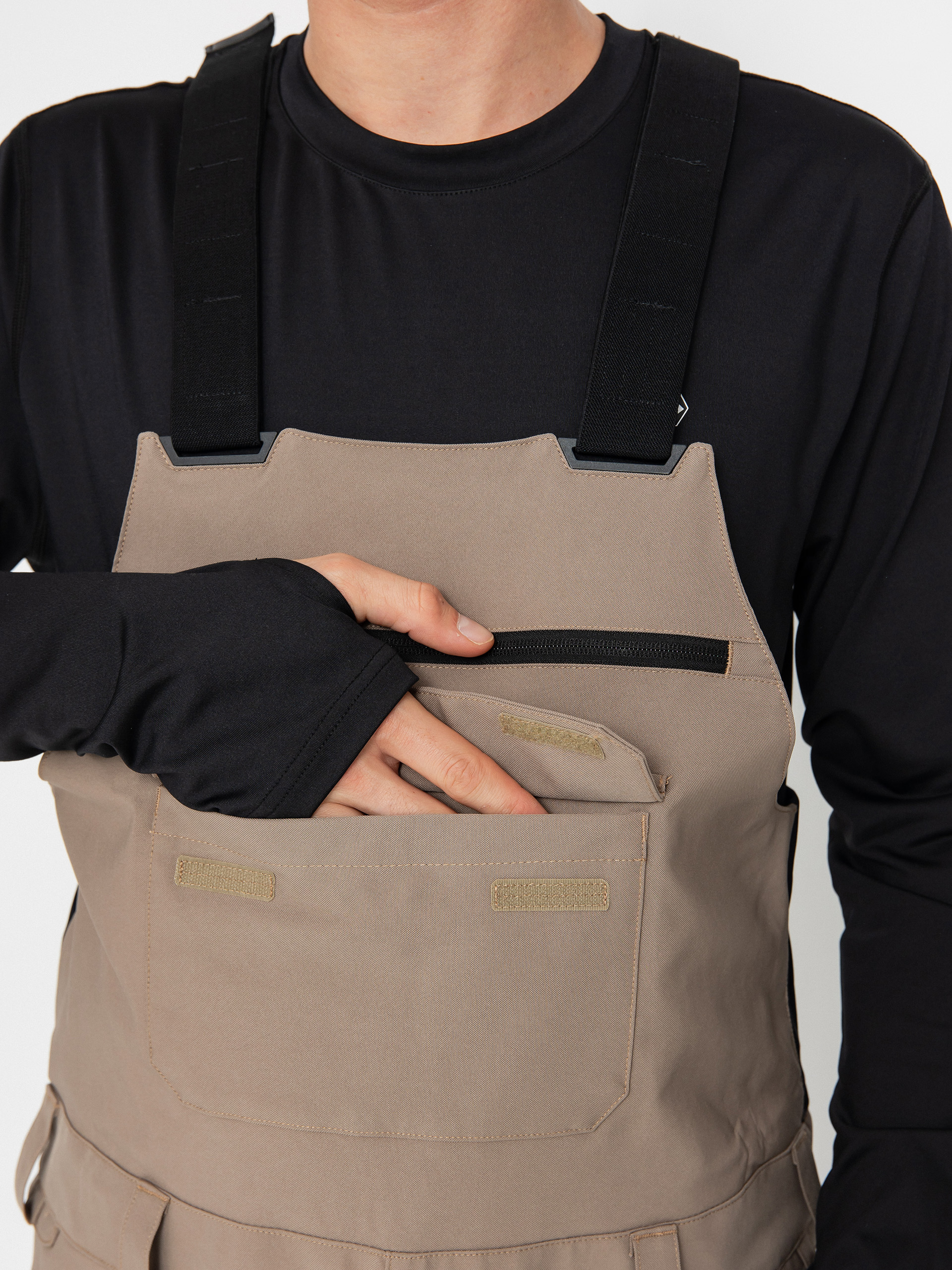 Pánské Snowboardové kalhoty  Volcom Roan Bib Overall (chestnut brown)