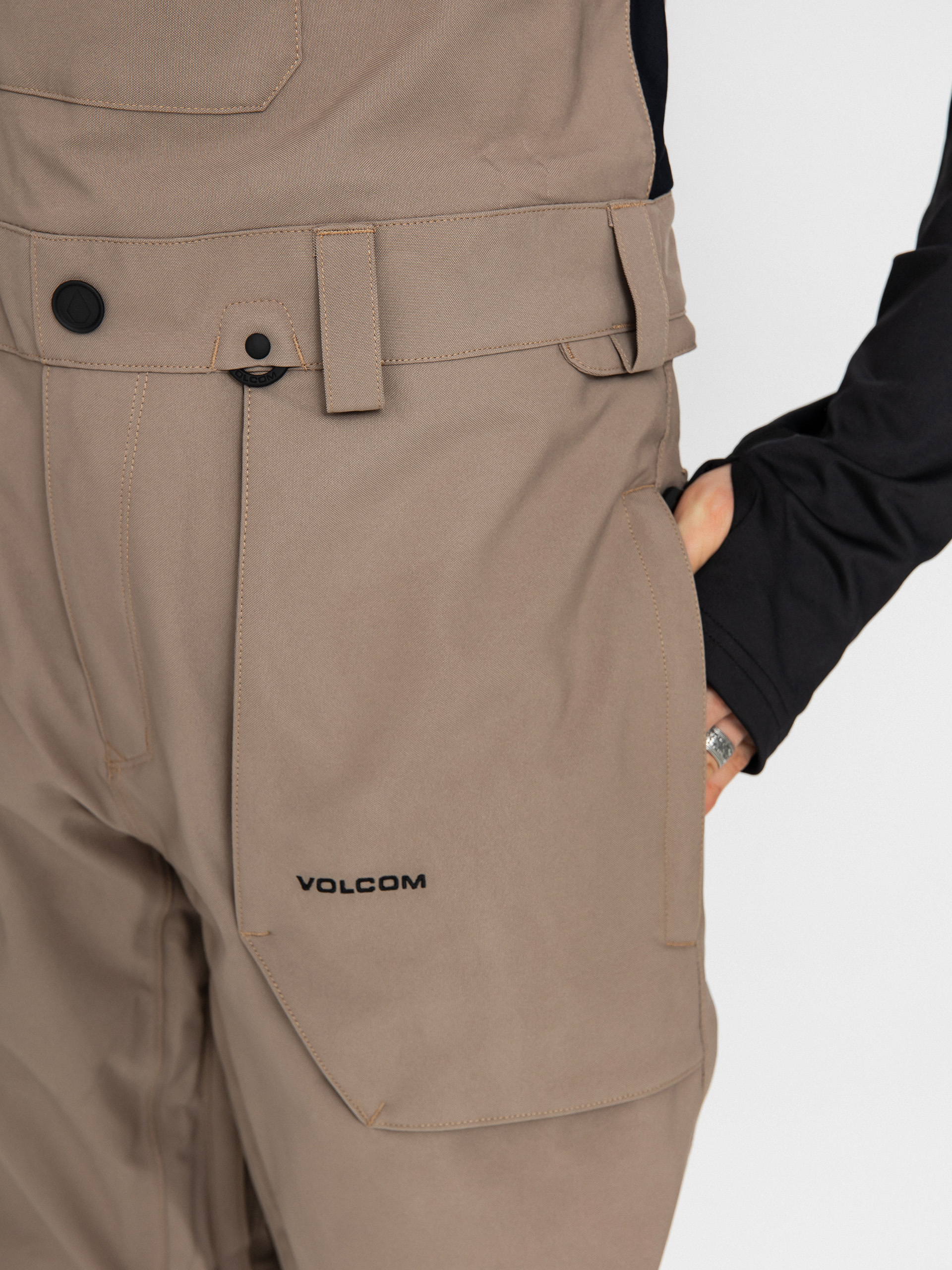 Pánské Snowboardové kalhoty  Volcom Roan Bib Overall (chestnut brown)