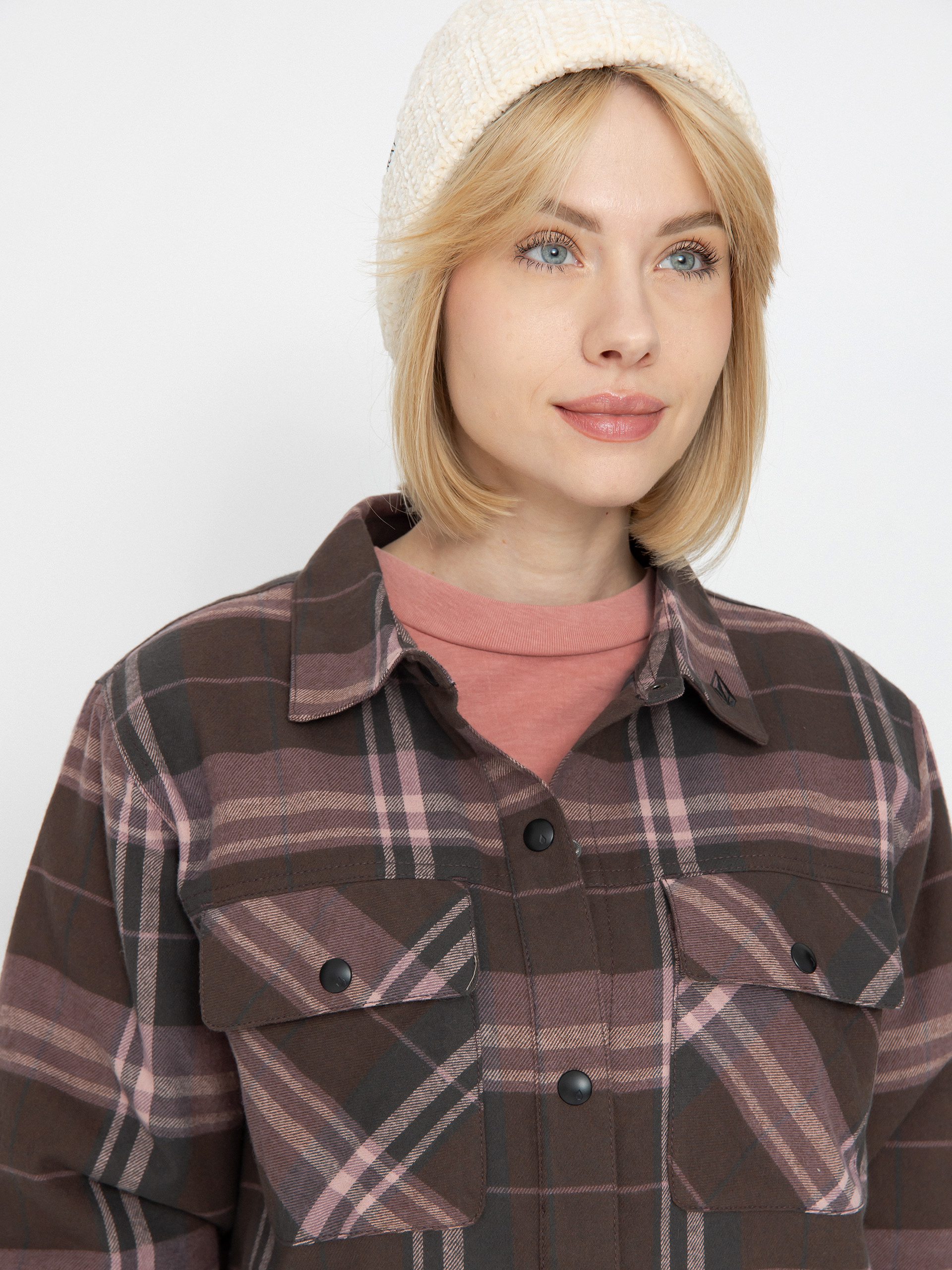 Dámská Snowboardová bunda Volcom Ins Riding Flannel (dusty lavender)