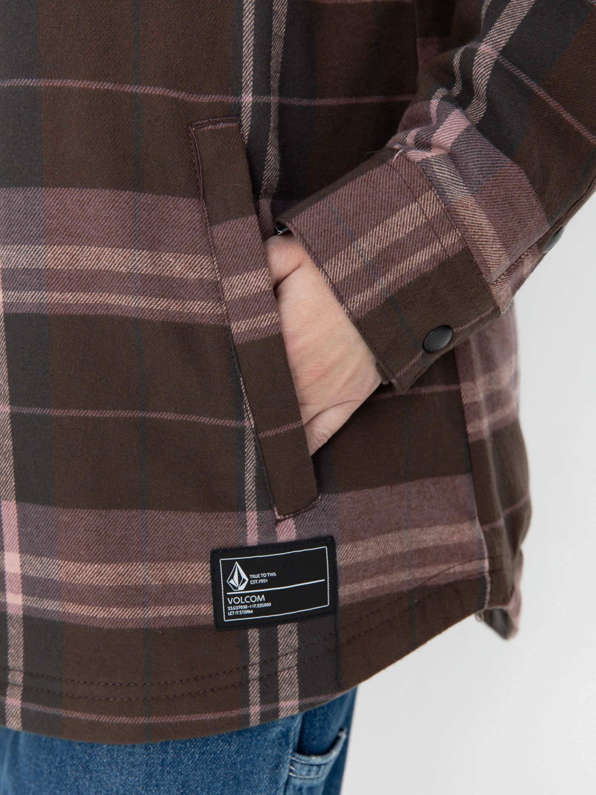 Dámská Snowboardová bunda Volcom Ins Riding Flannel (dusty lavender)