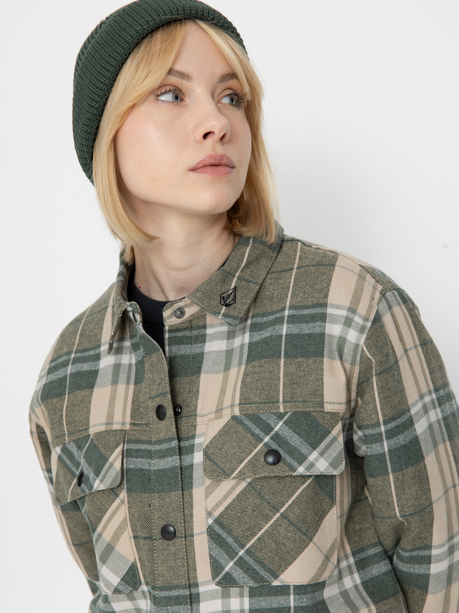 Dámská Snowboardová bunda Volcom Ins Riding Flannel (sand)