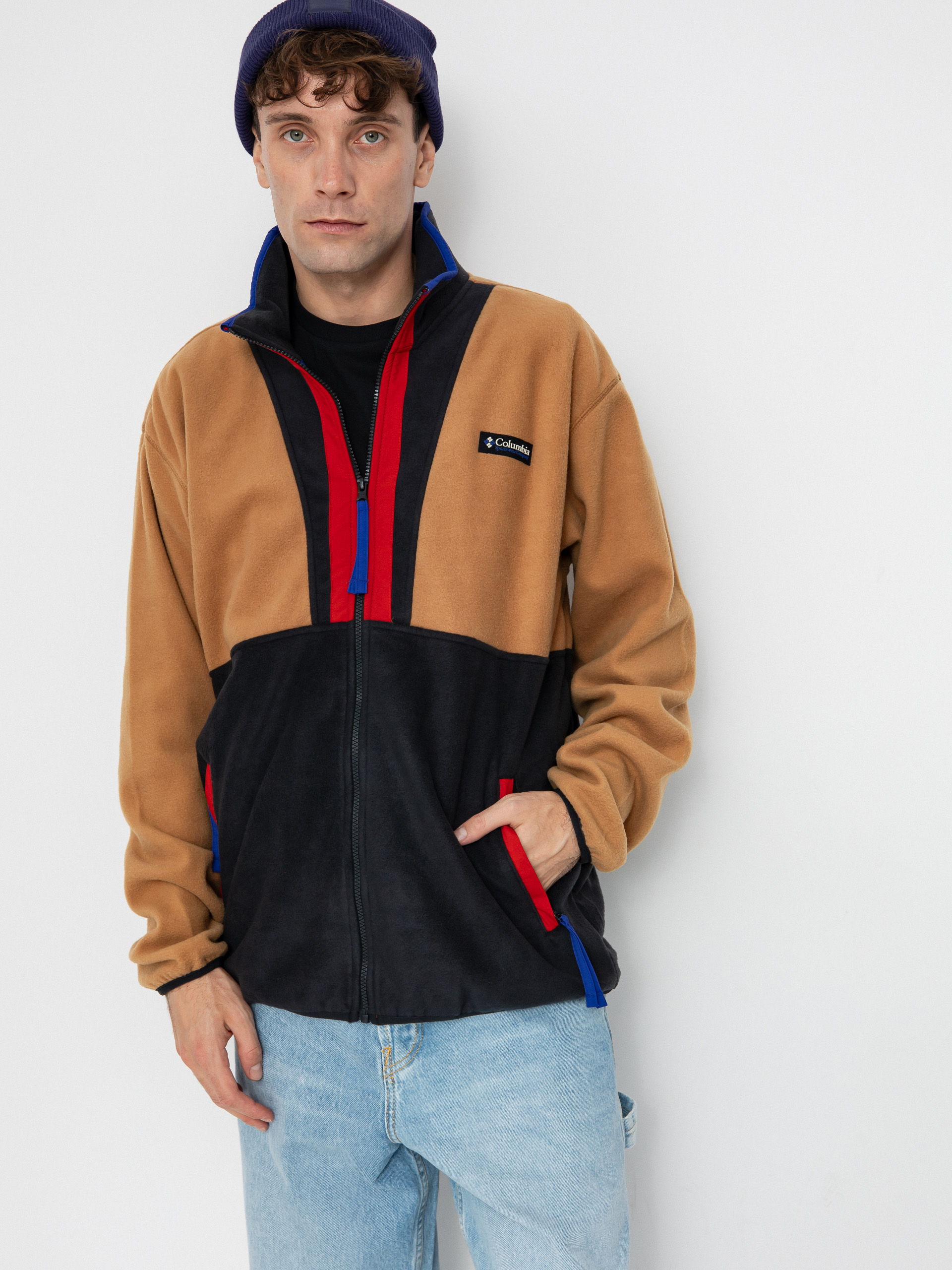 Fleecovu00e1 mikina Columbia Backbowl II Full Zip (camel brown bl)