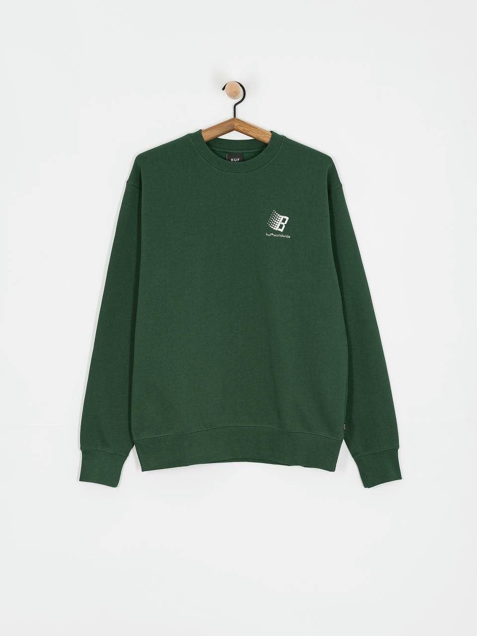 Mikina HUF X Bronze Worldwide Crewneck (forest green)