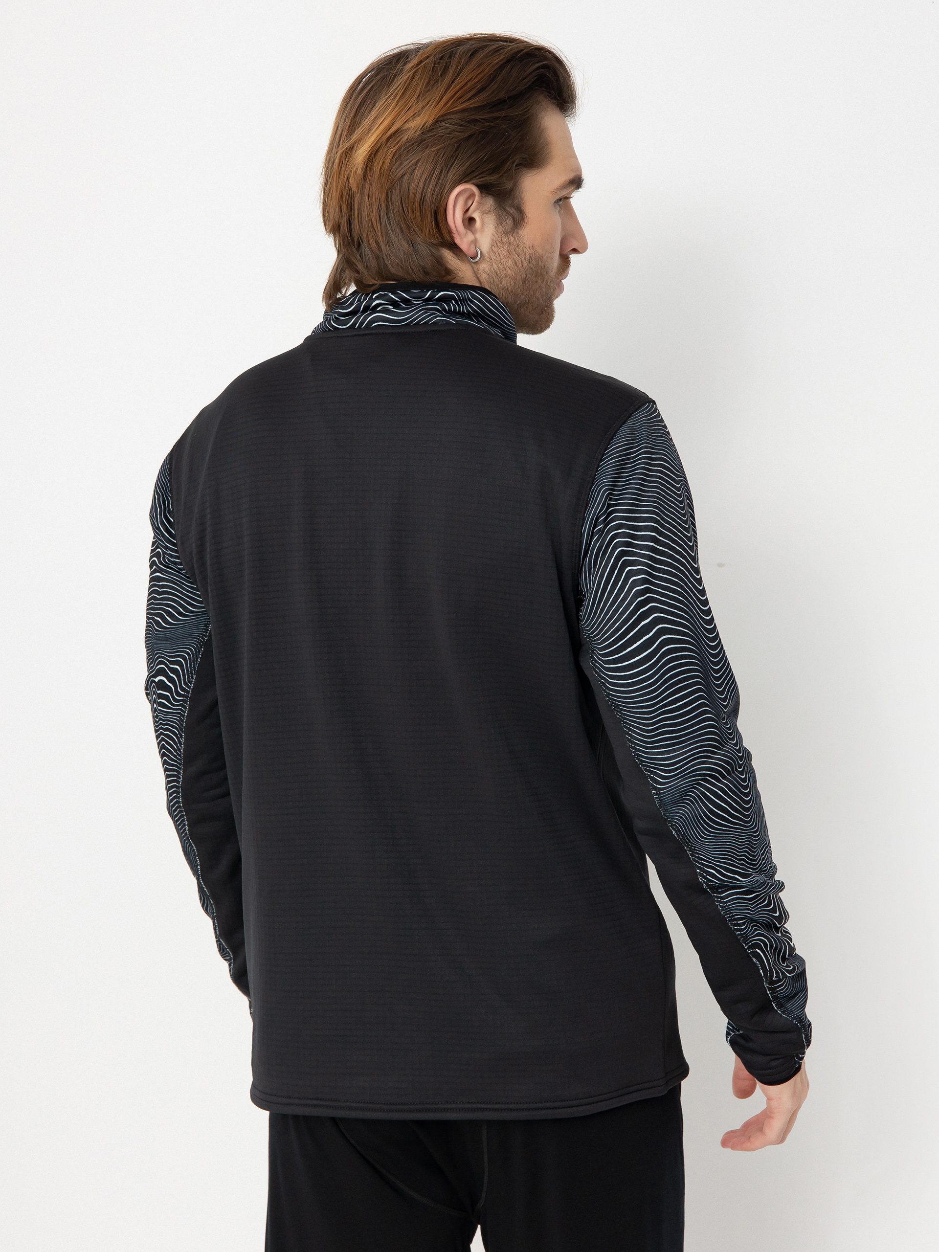 Pánská Termomikina  Volcom Gridlock Mock Neck (black print)