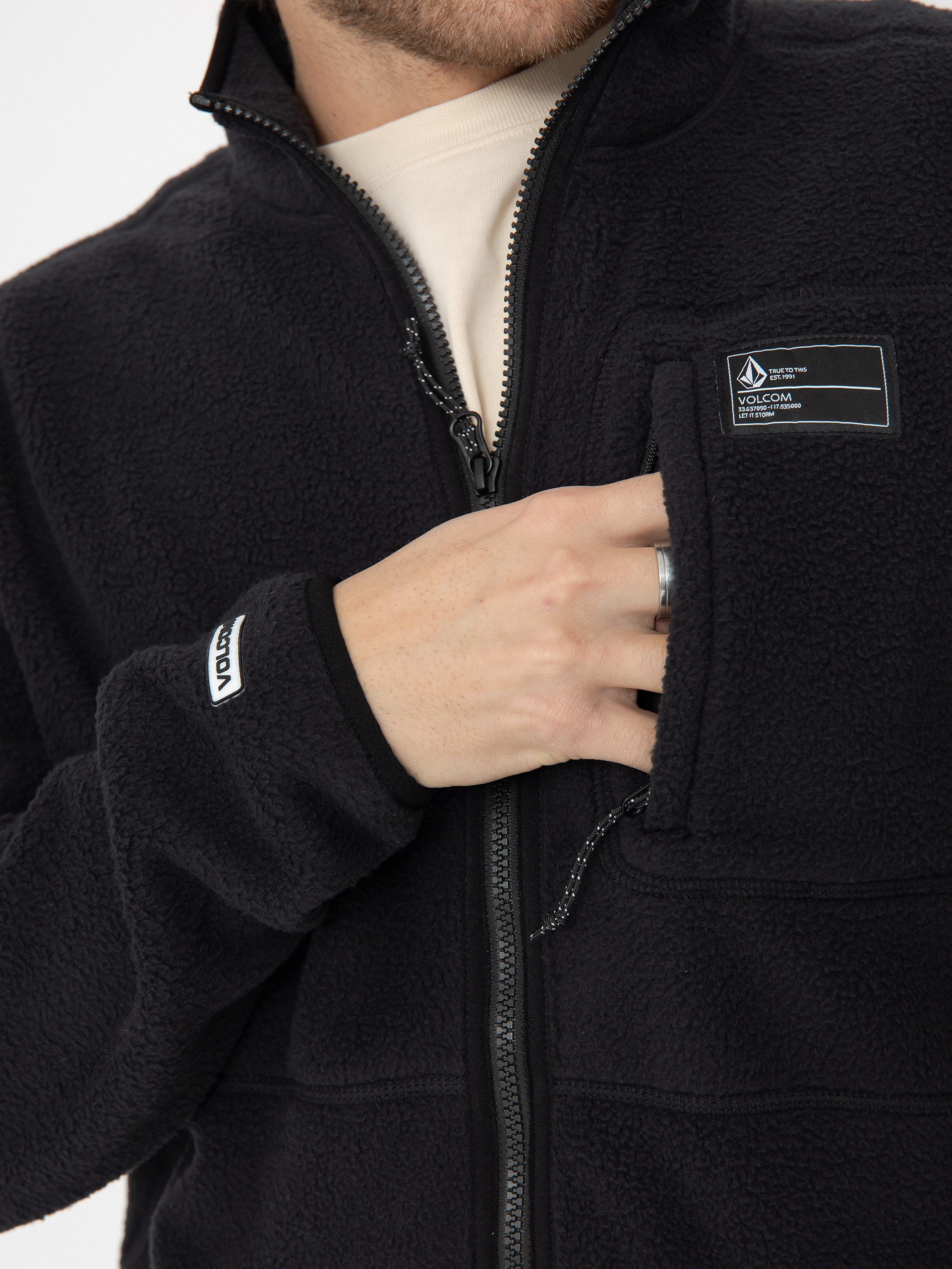 Pánská Termomikina  Volcom Fleecer Full Zip (black)