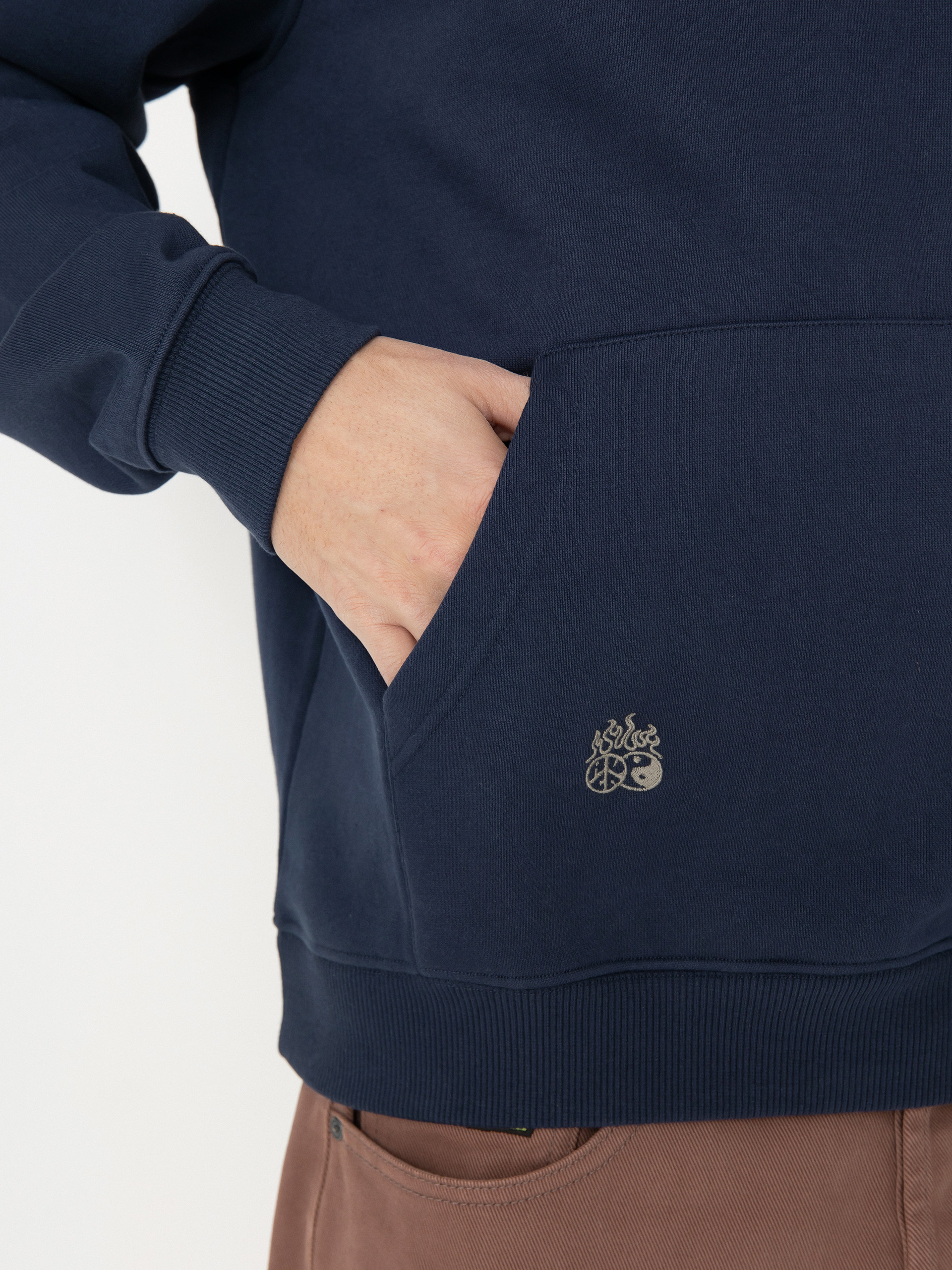 Mikina s kapucí RVCA Scorched Lands HD (navy)