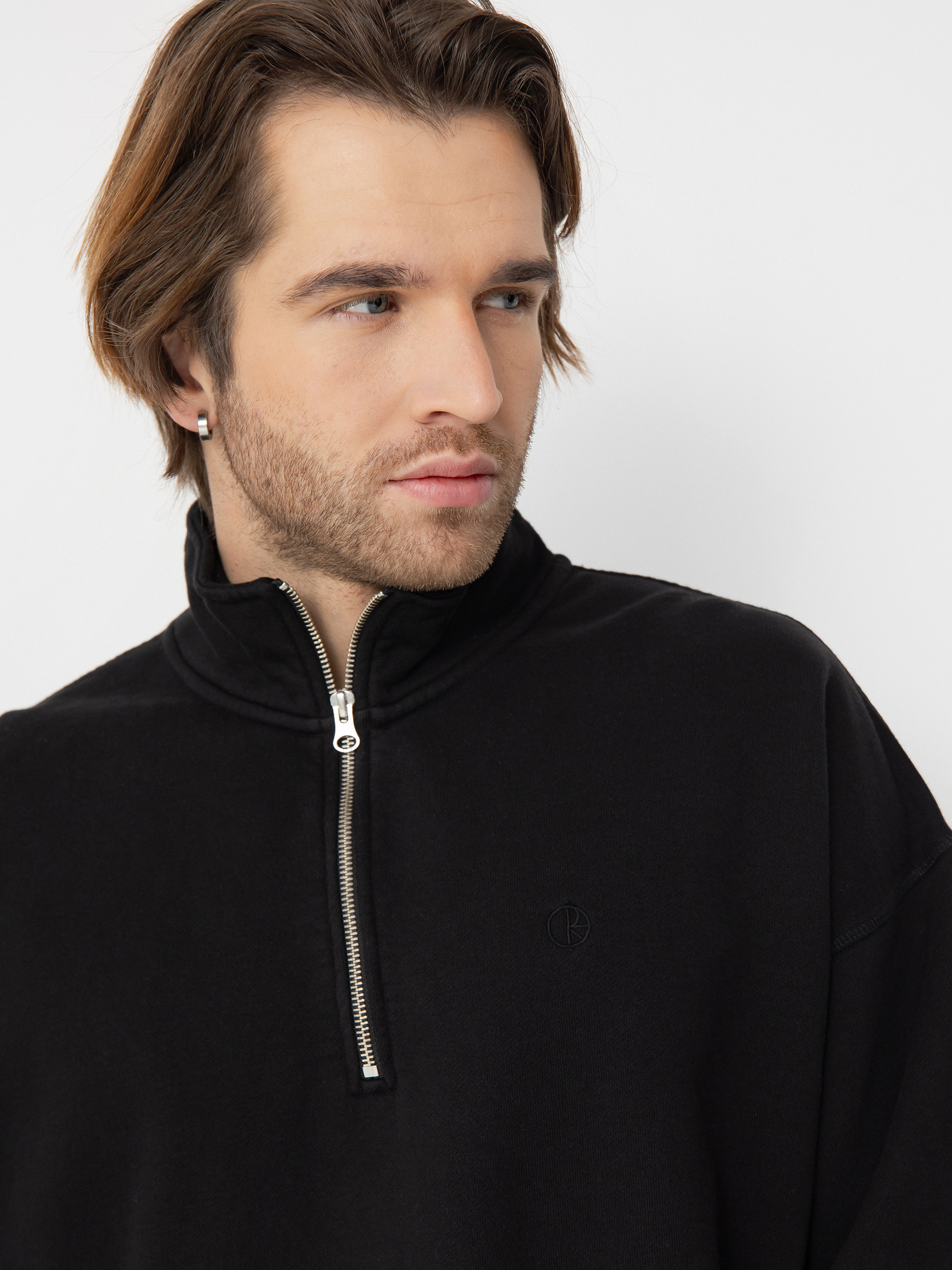 Mikina Polar Skate Frankie Half Zip (black)