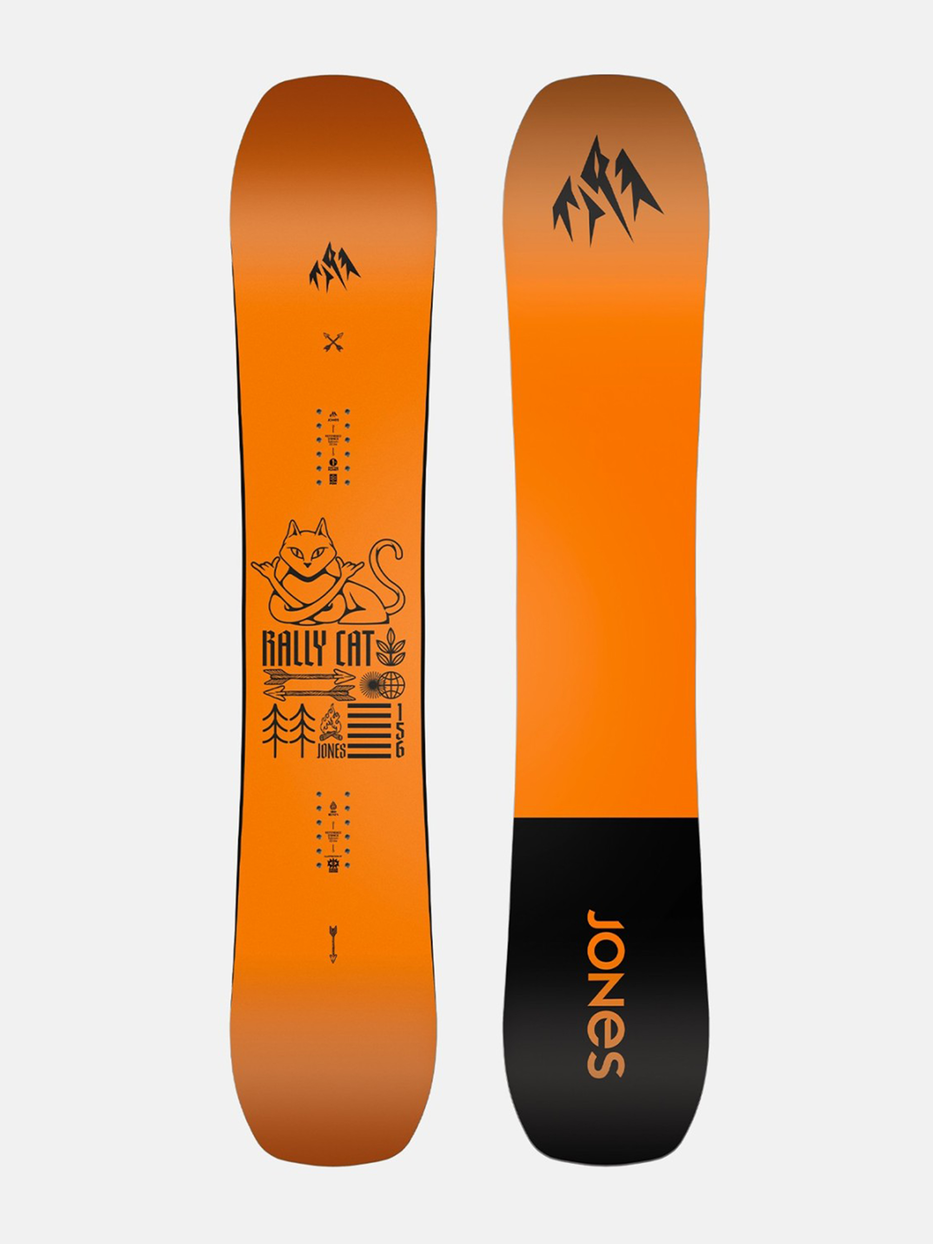 Snowboard Jones Snowboards Rally Cat (orange/black)