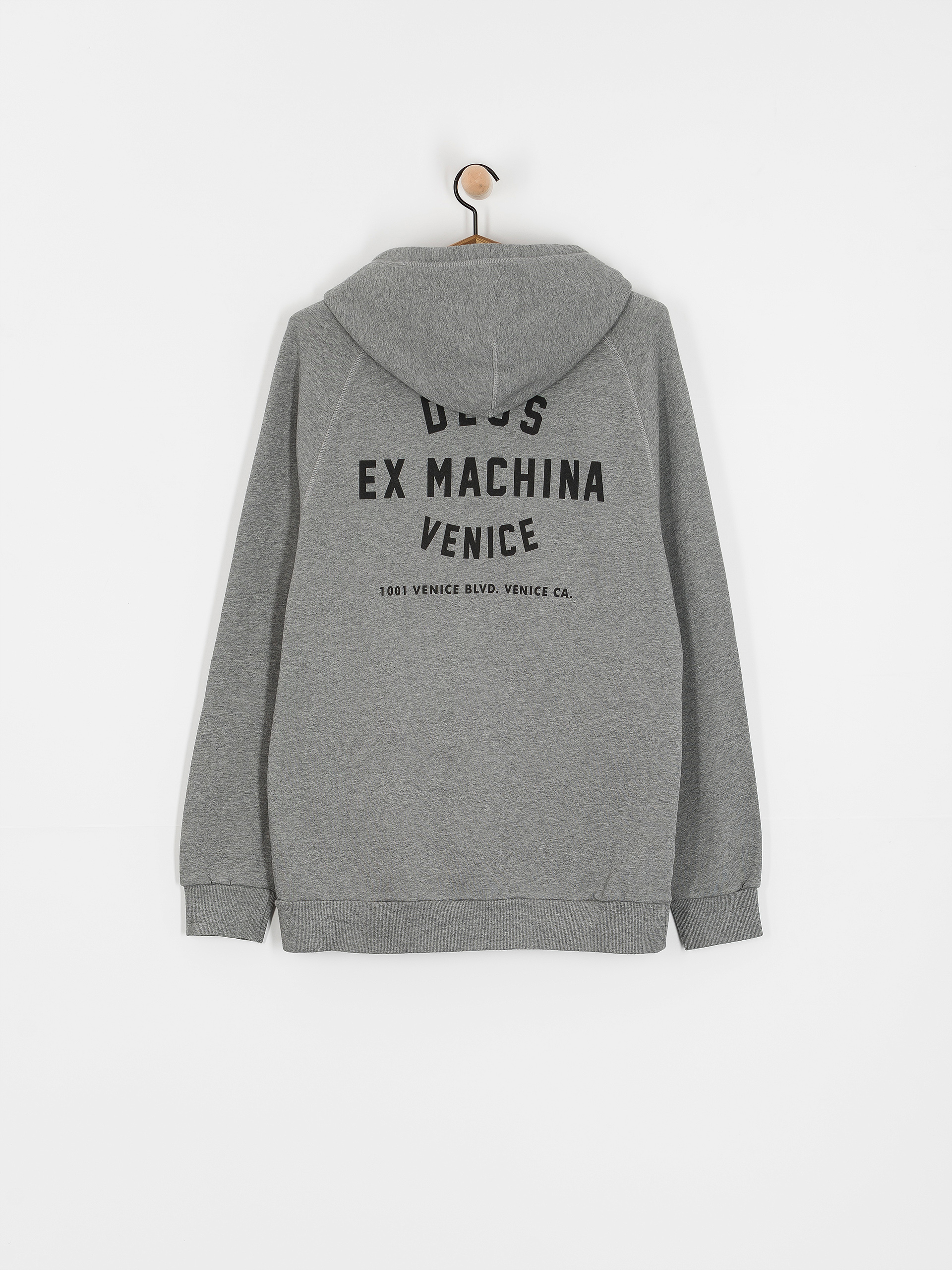 Mikina s kapucí Deus Ex Machina Venice Address HD (grey marle)