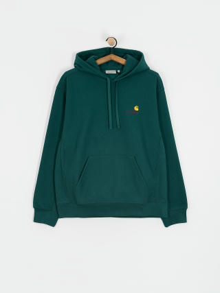 Mikina s kapucí Carhartt WIP American Script HD (malachite)