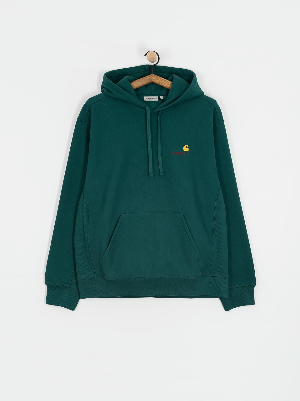 Mikina s kapucí Carhartt WIP American Script HD (malachite)